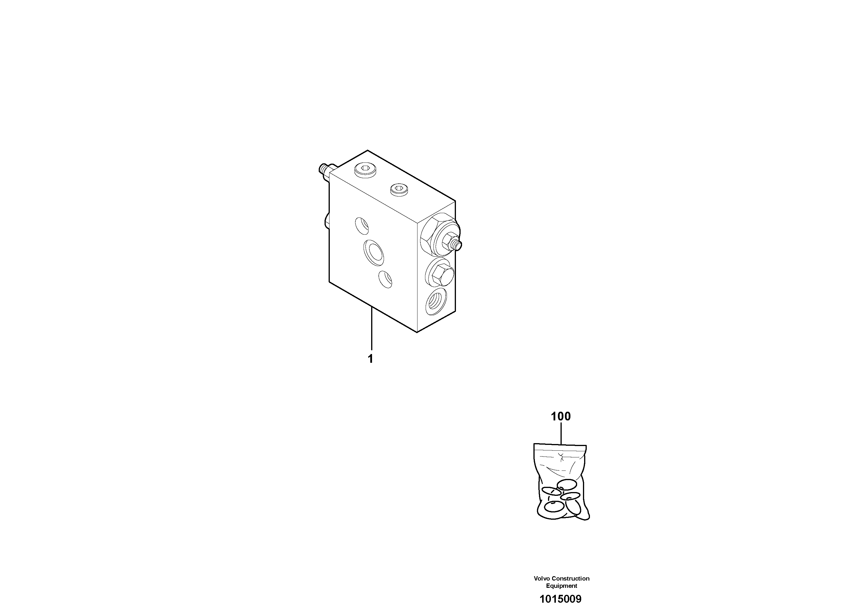 Схема запчастей Volvo EC25 TYPE 281 - 31548 Balancing valve ( slewing ) 