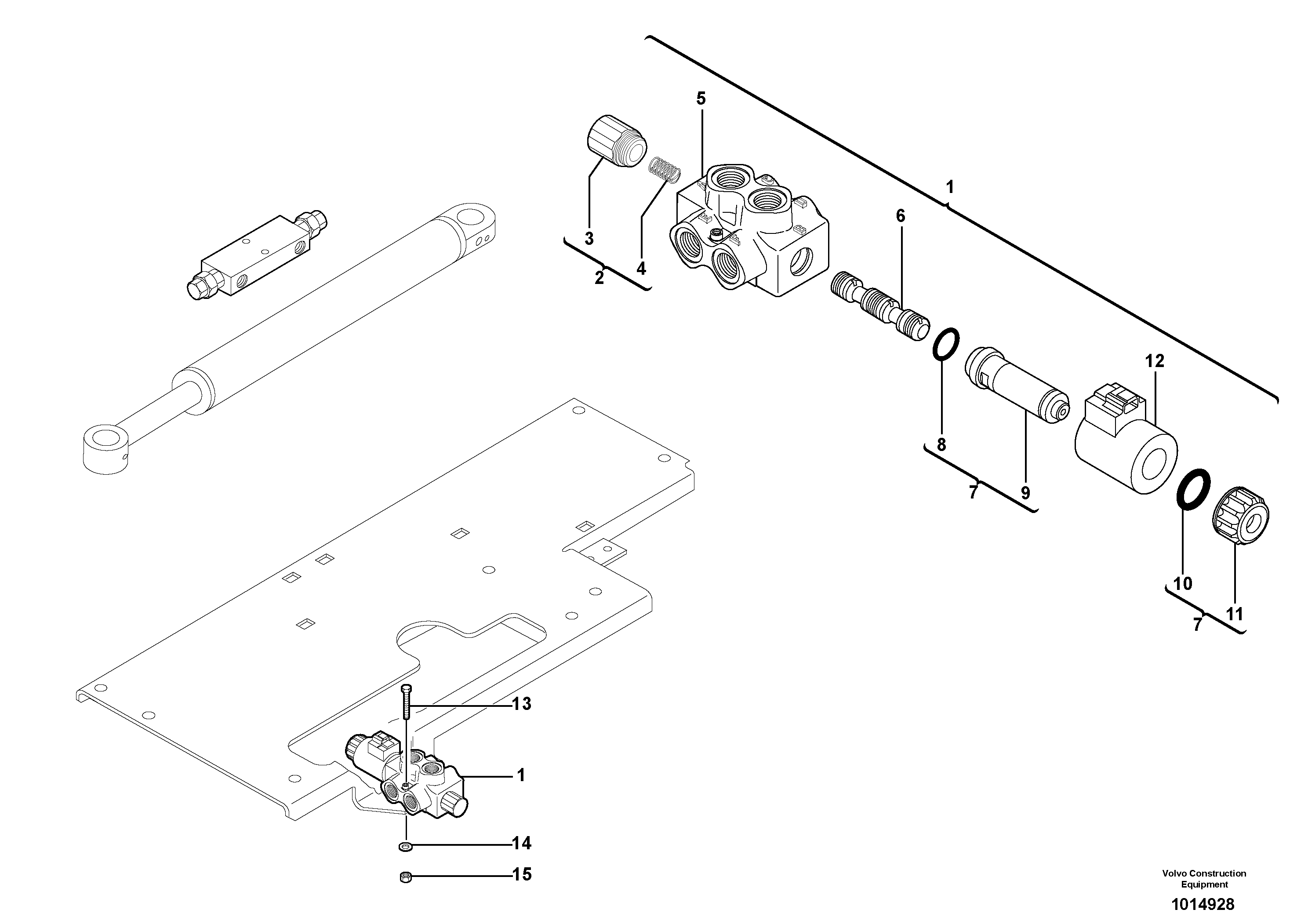 Схема запчастей Volvo EC25 TYPE 281 - 37495 Slewing-offset selector switch ( for valve ) 