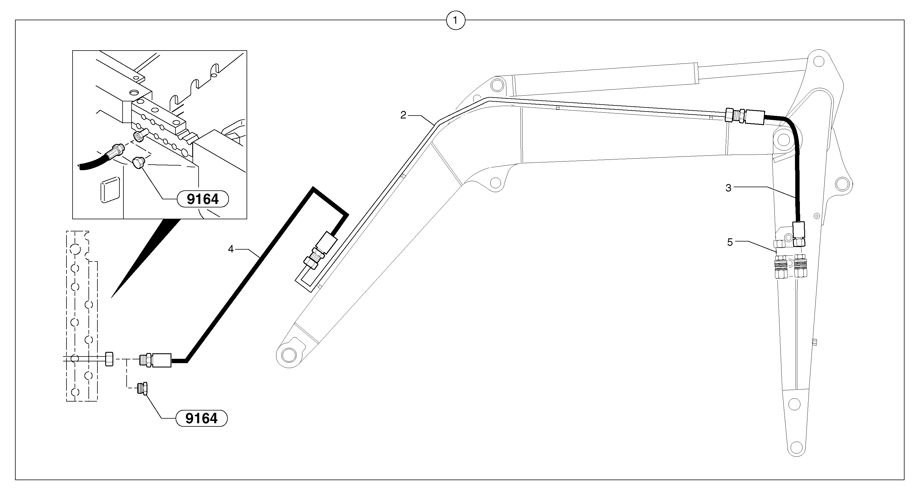 Схема запчастей Volvo EC25 TYPE 281 - 1604 Hydraulic circuit ( double-acting ) 