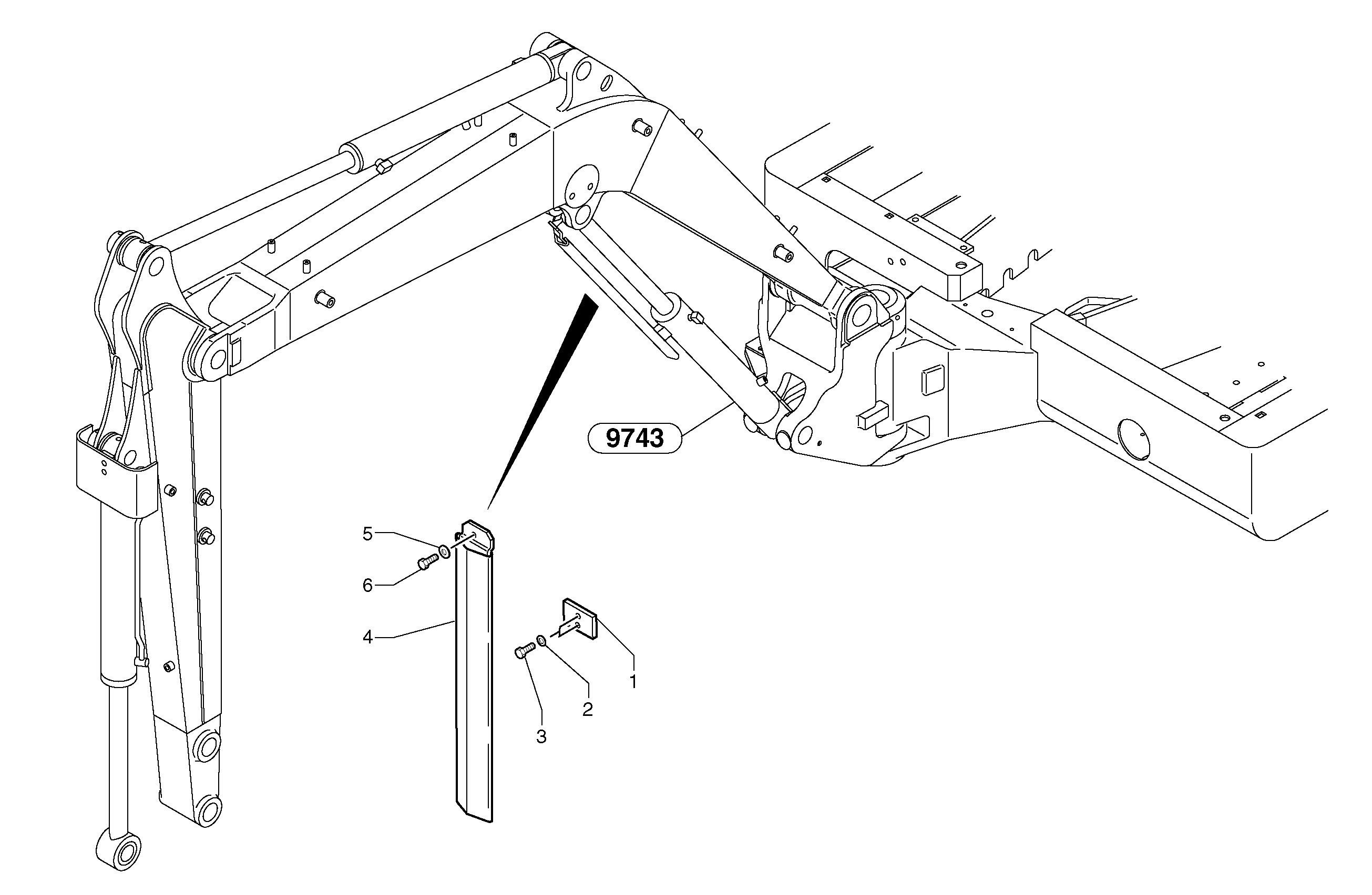 Схема запчастей Volvo EC25 TYPE 281 - 102516 Cylinder rod protection 