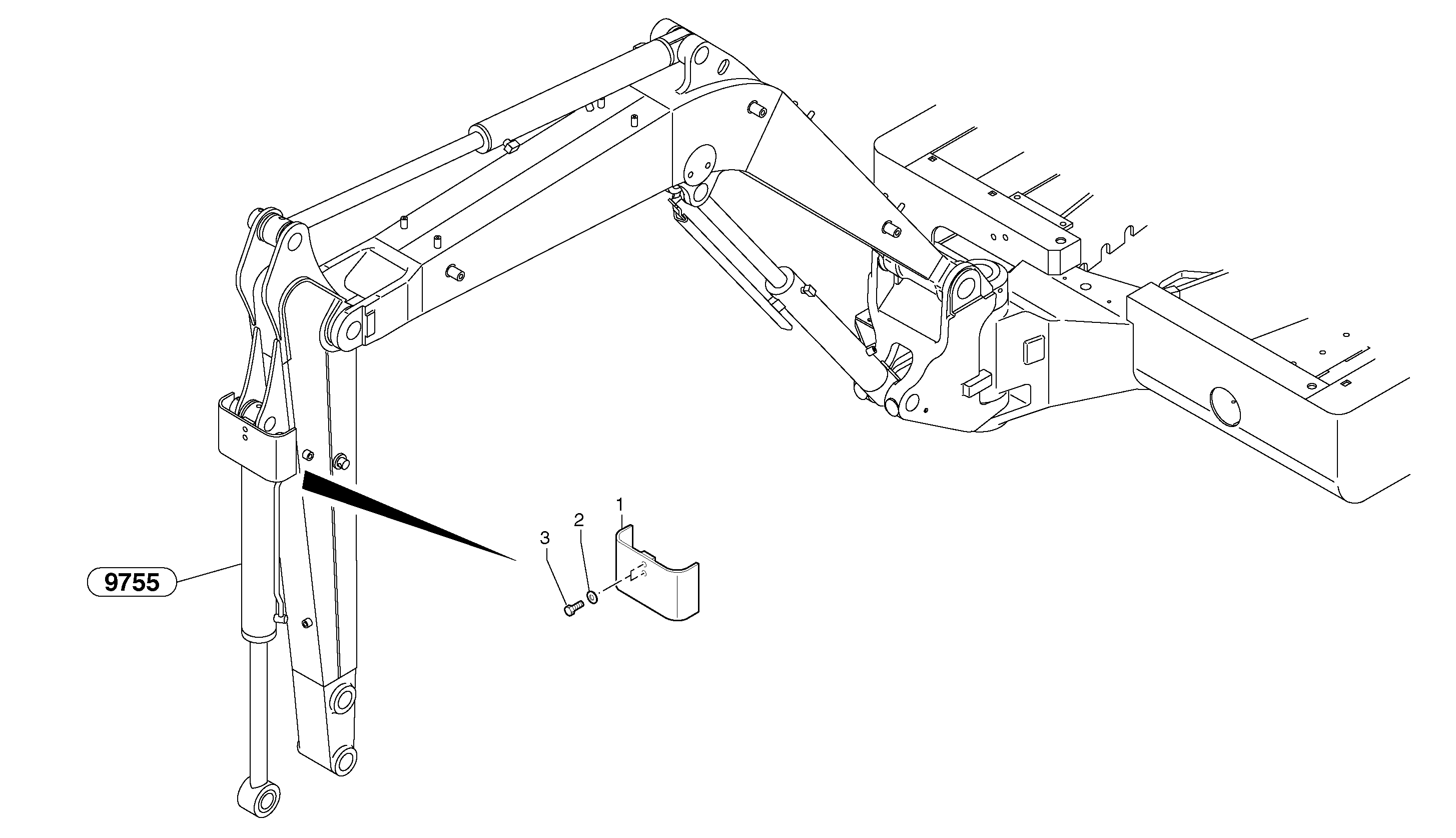 Схема запчастей Volvo EC25 TYPE 281 - 1241 Cylinder rod protection 