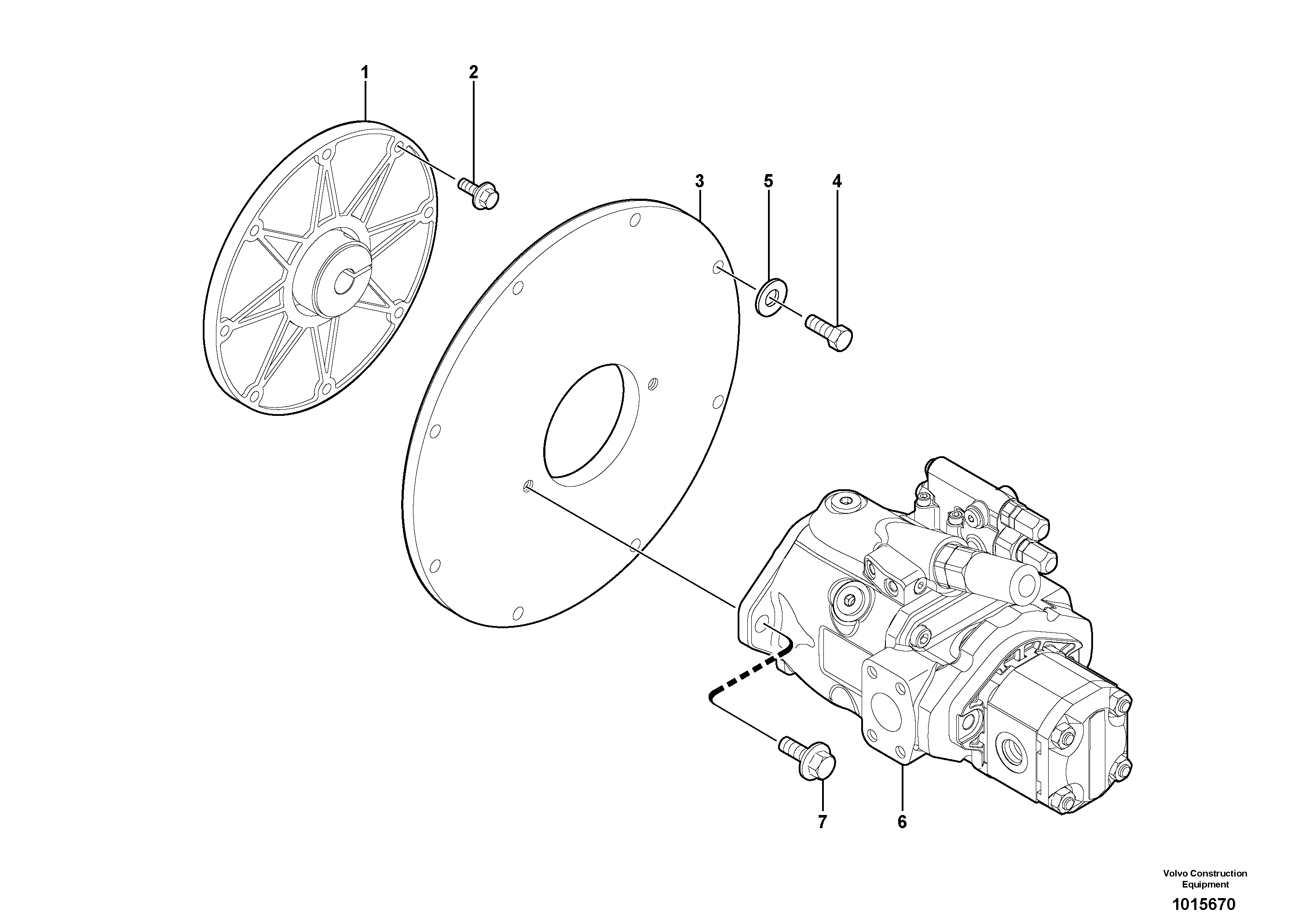 Схема запчастей Volvo EC30 TYPE 282 - 1437 Engine coupling / hydraulic pump 