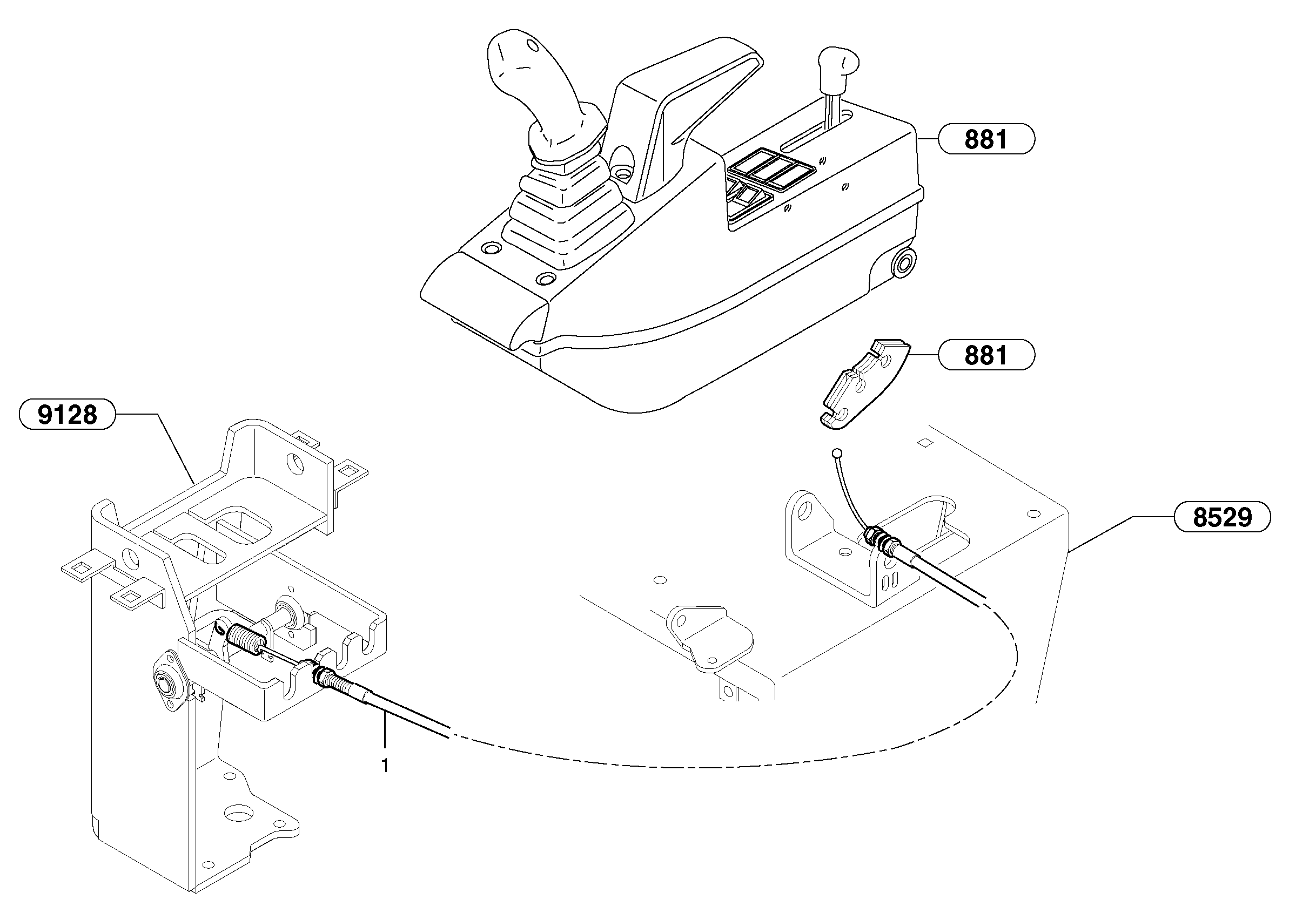 Схема запчастей Volvo EC30 TYPE 282 - 1864 Control lock ( safety system ) 