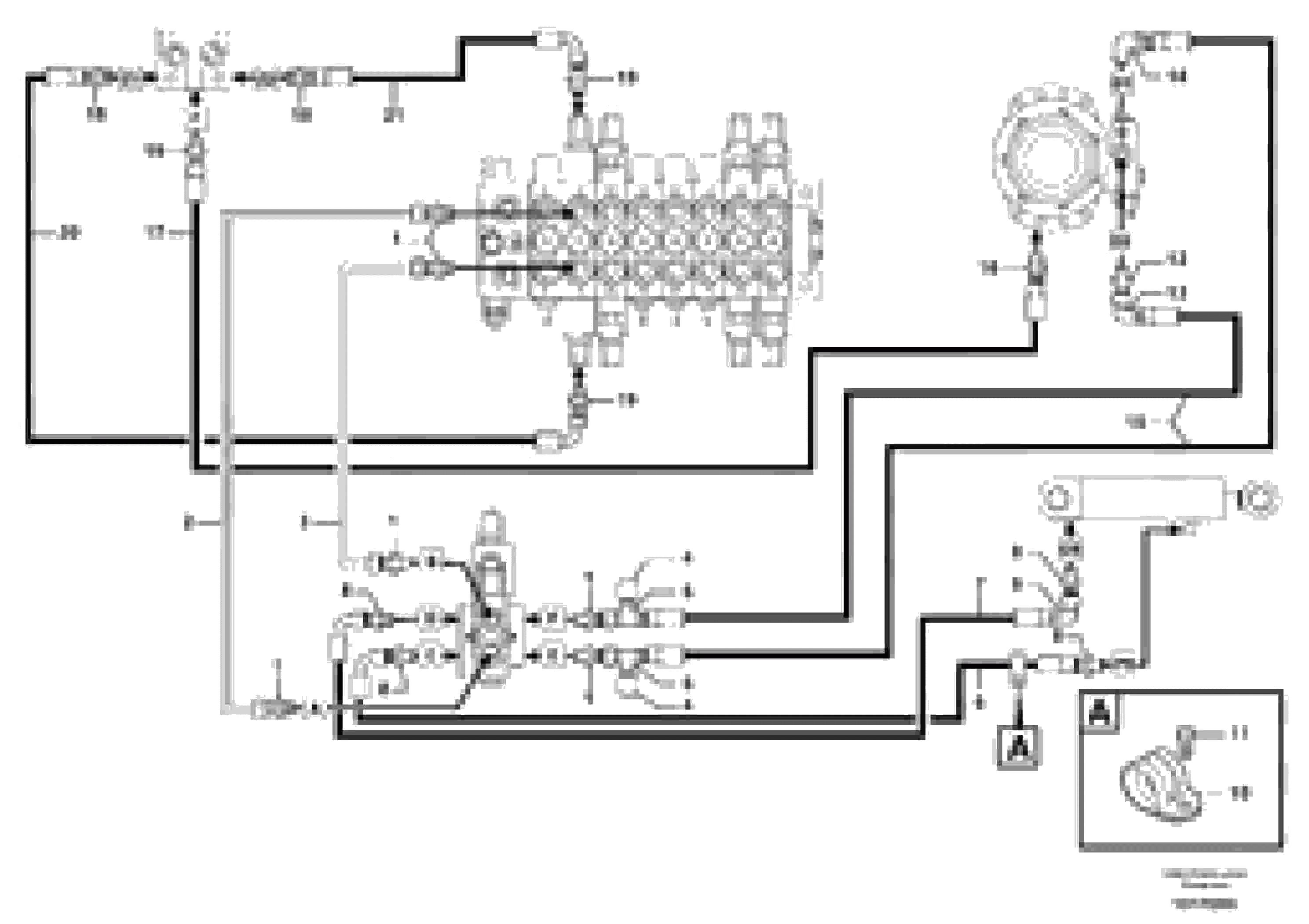 Схема запчастей Volvo EC30 TYPE 282 - 95988 Hydr. circuit. ( boom slewing / offset ) 