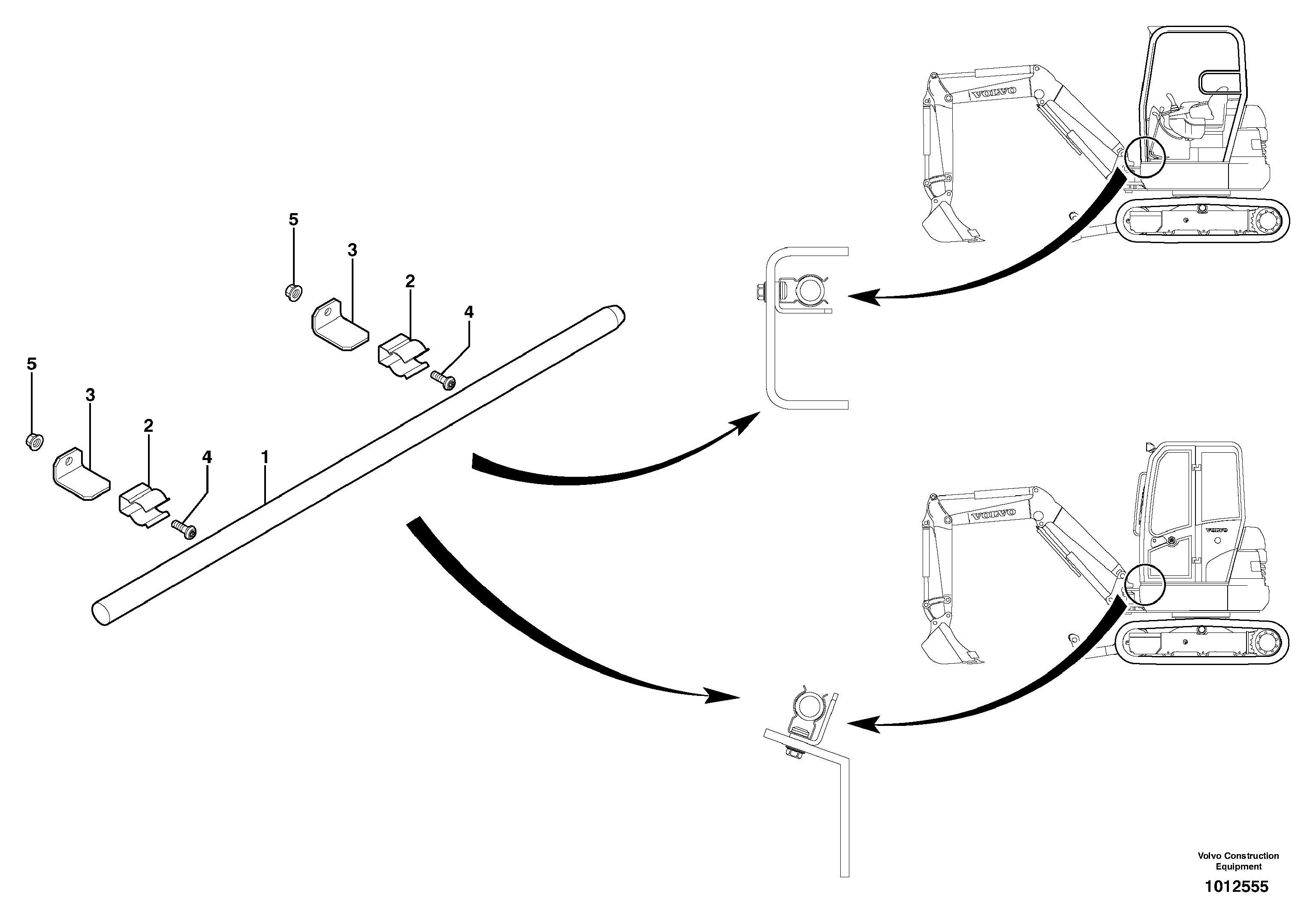 Схема запчастей Volvo EC30 TYPE 282 - 2694 Lever 