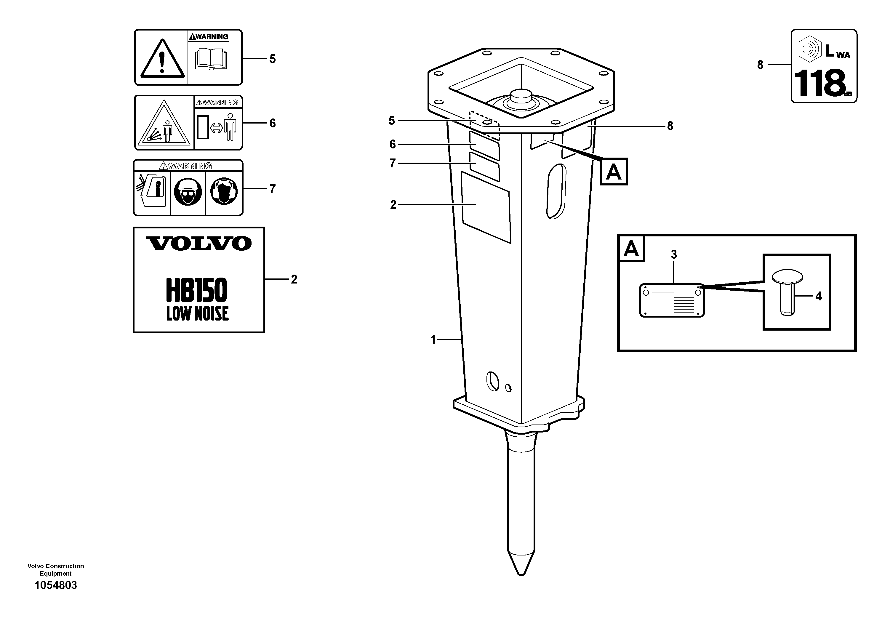 Схема запчастей Volvo EC30 TYPE 282 - 5236 Hammer 
