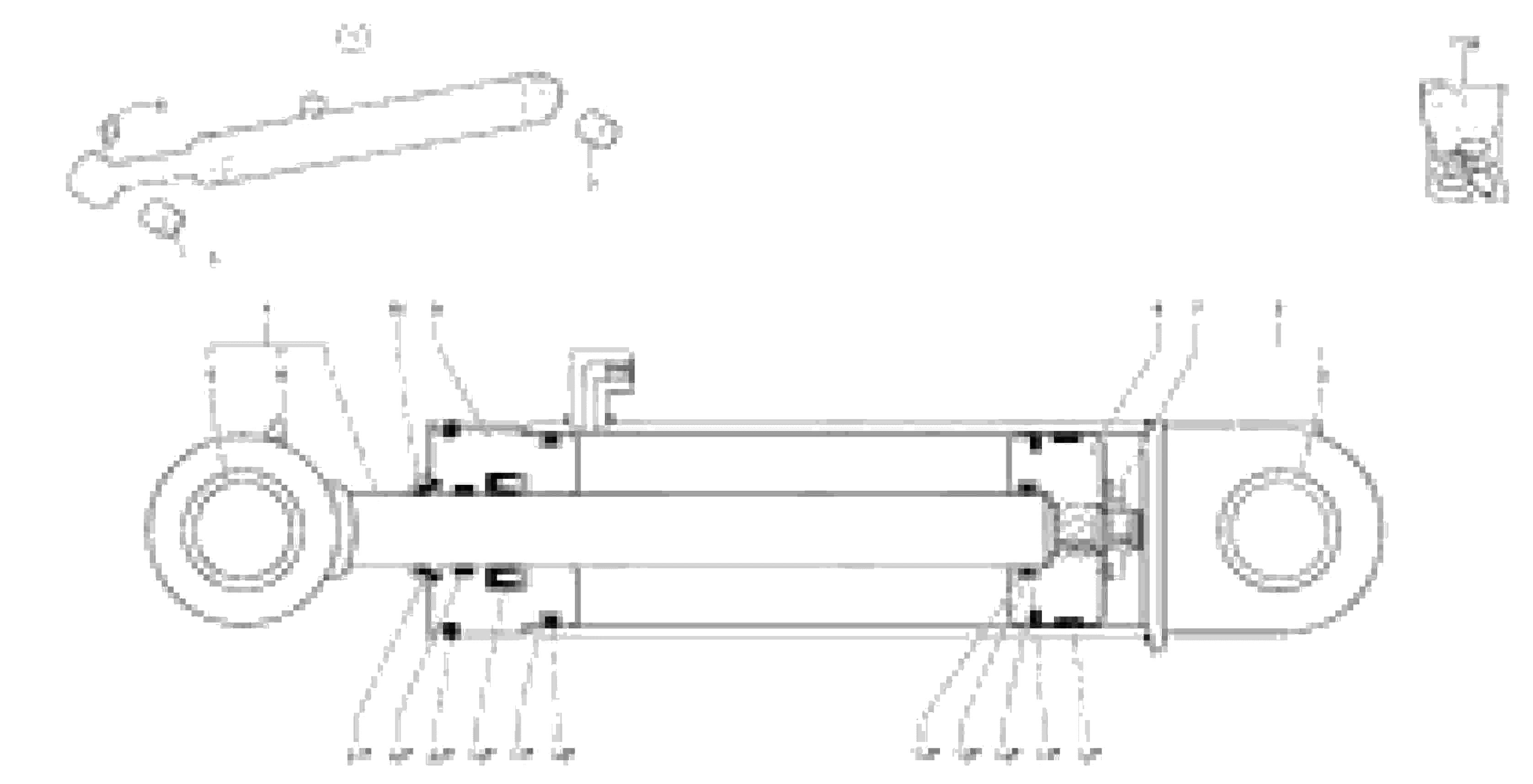 Схема запчастей Volvo EC30 TYPE 282 - 5614 Boom offset cylinder 