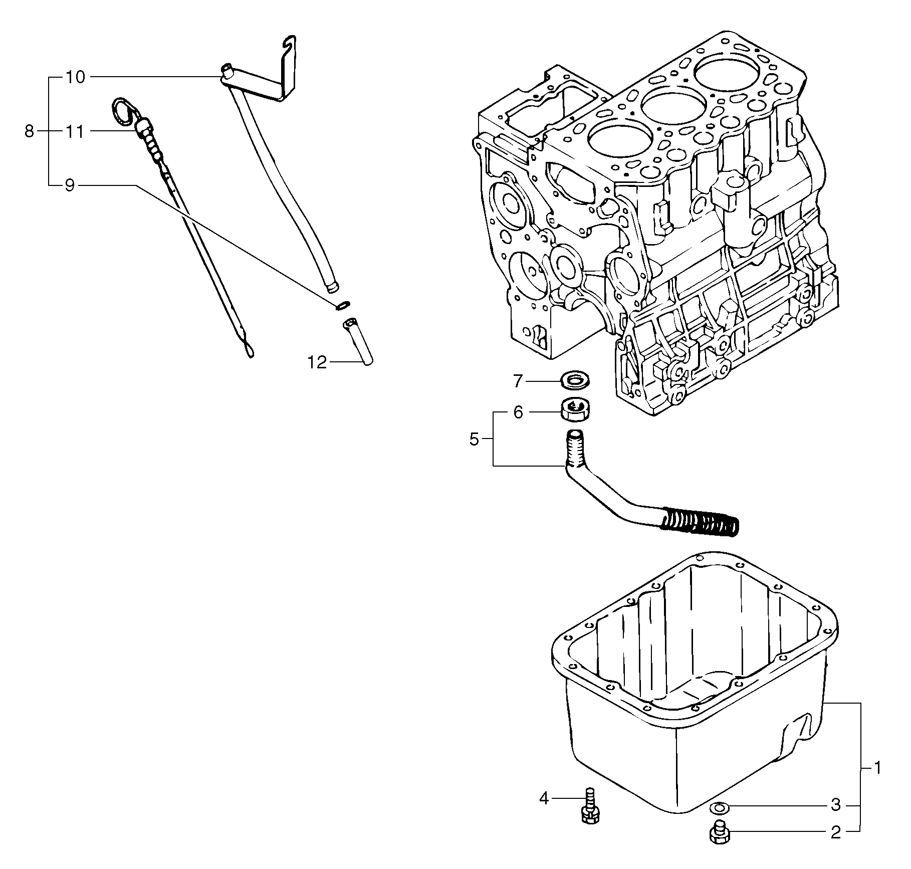 Схема запчастей Volvo EC30 TYPE 282 - 1280 Lubrication oil sump 