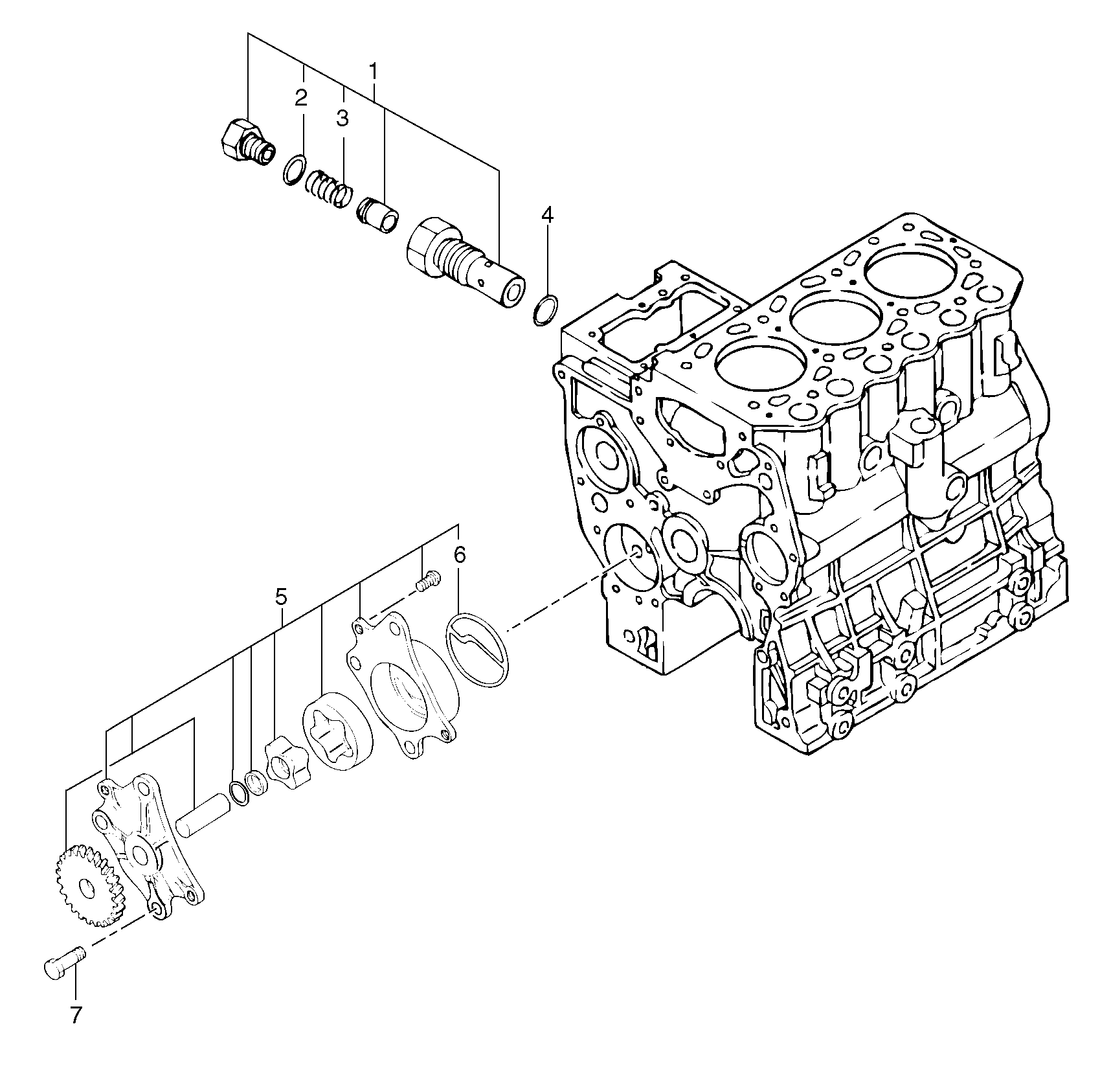 Схема запчастей Volvo EC30 TYPE 282 - 1282 Lubricating oil pump 