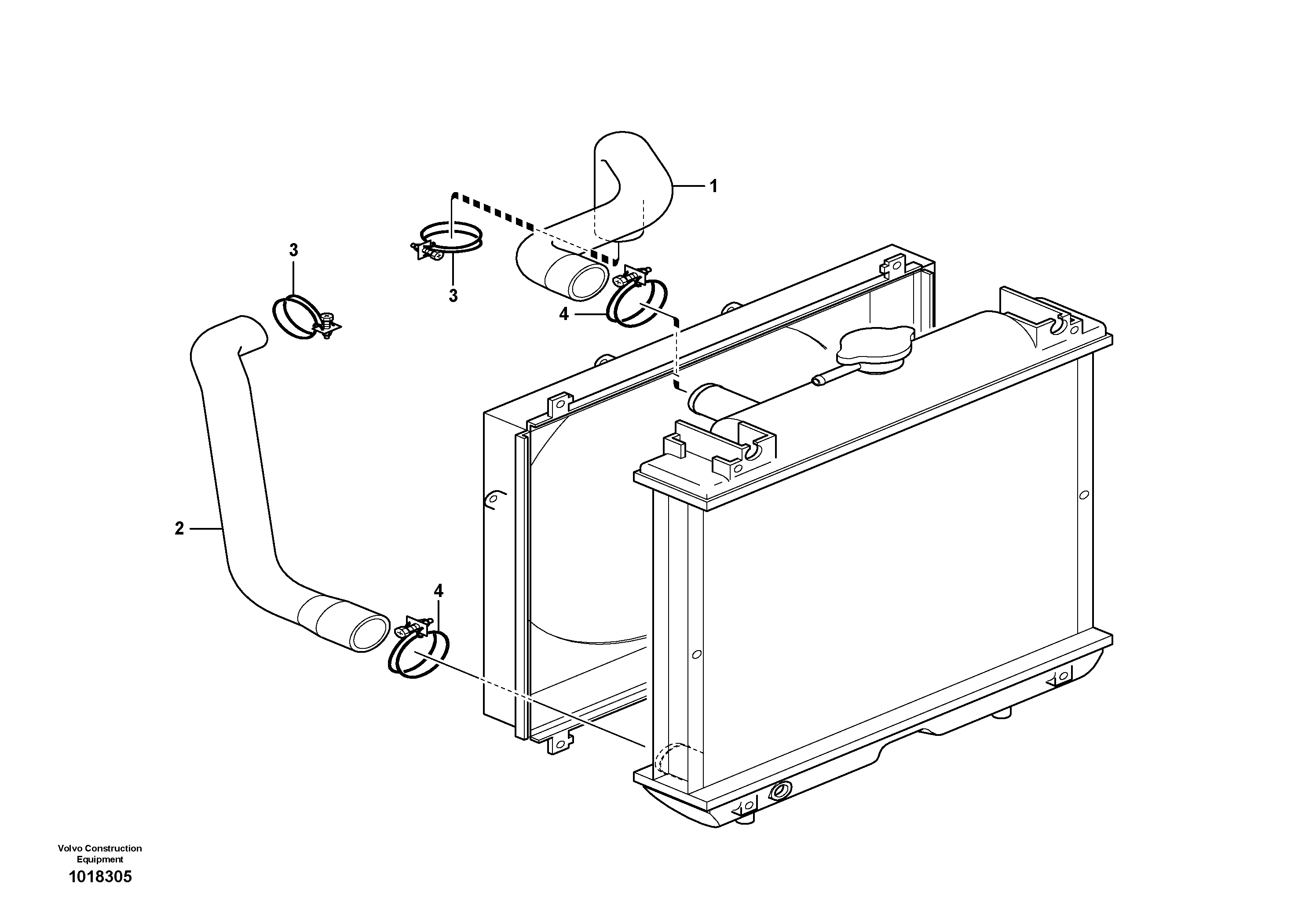 Схема запчастей Volvo EC35 TYPE 283 - 2170 Cooling circuit 