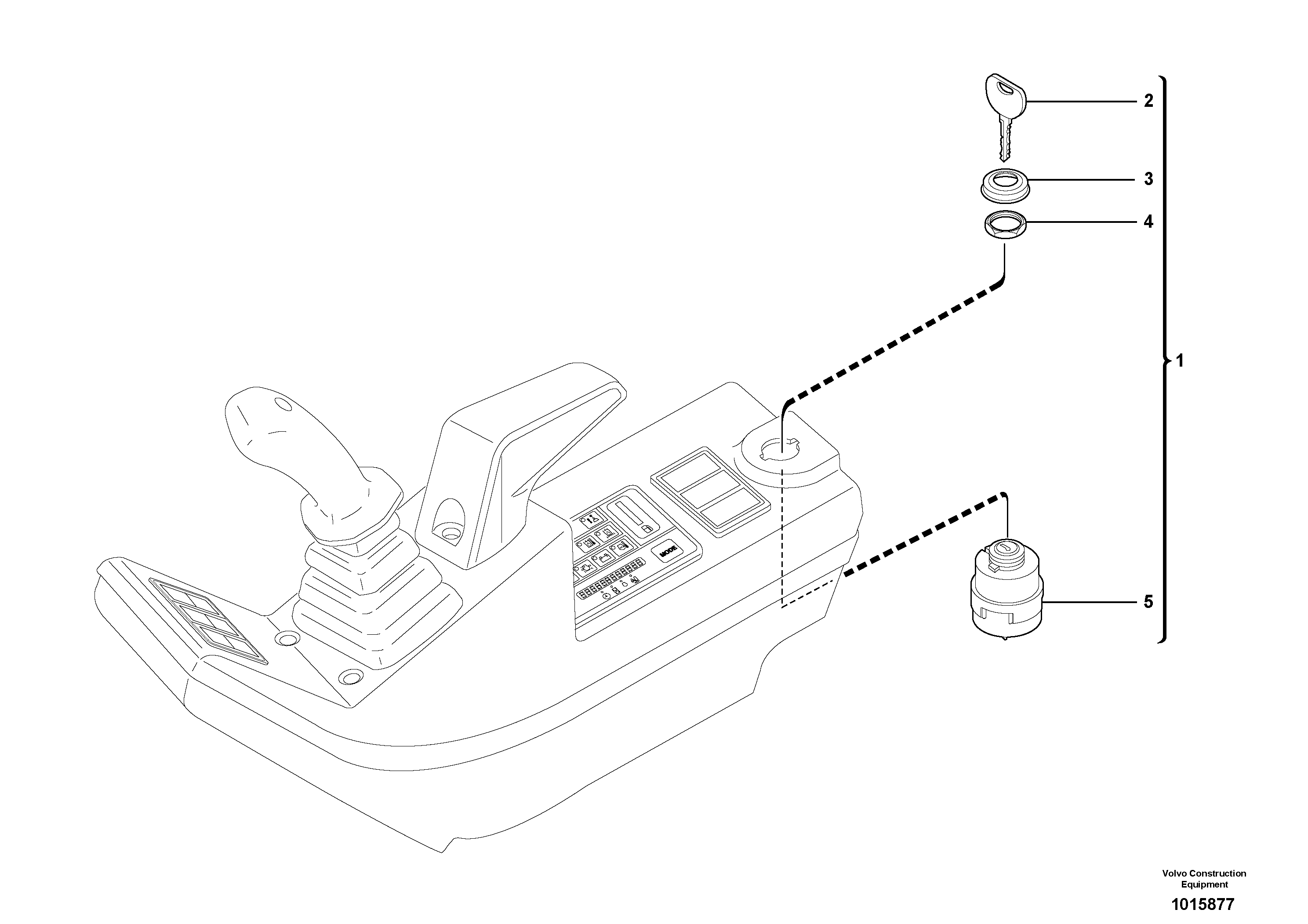 Схема запчастей Volvo EC35 TYPE 283 - 2178 Starting and preheating switch 