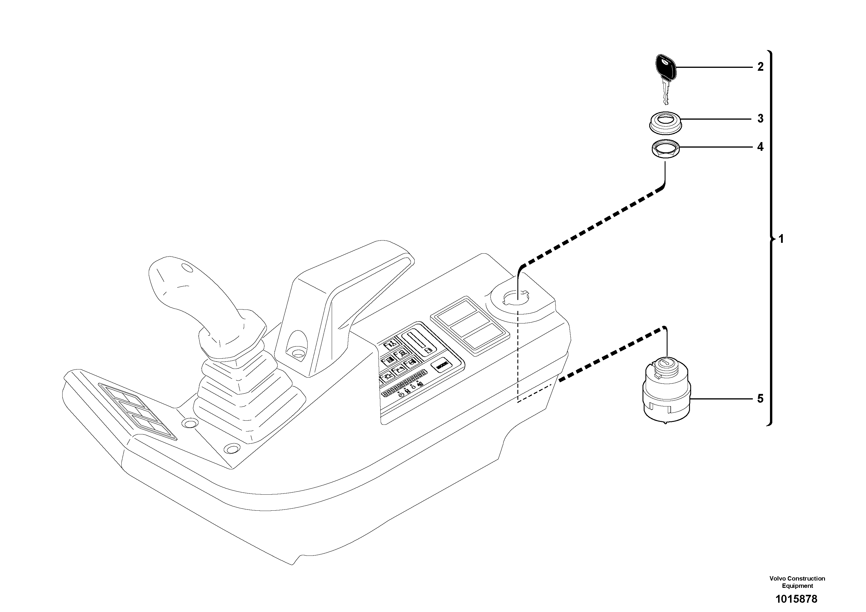 Схема запчастей Volvo EC35 TYPE 283 - 2179 Starting and preheating switch 