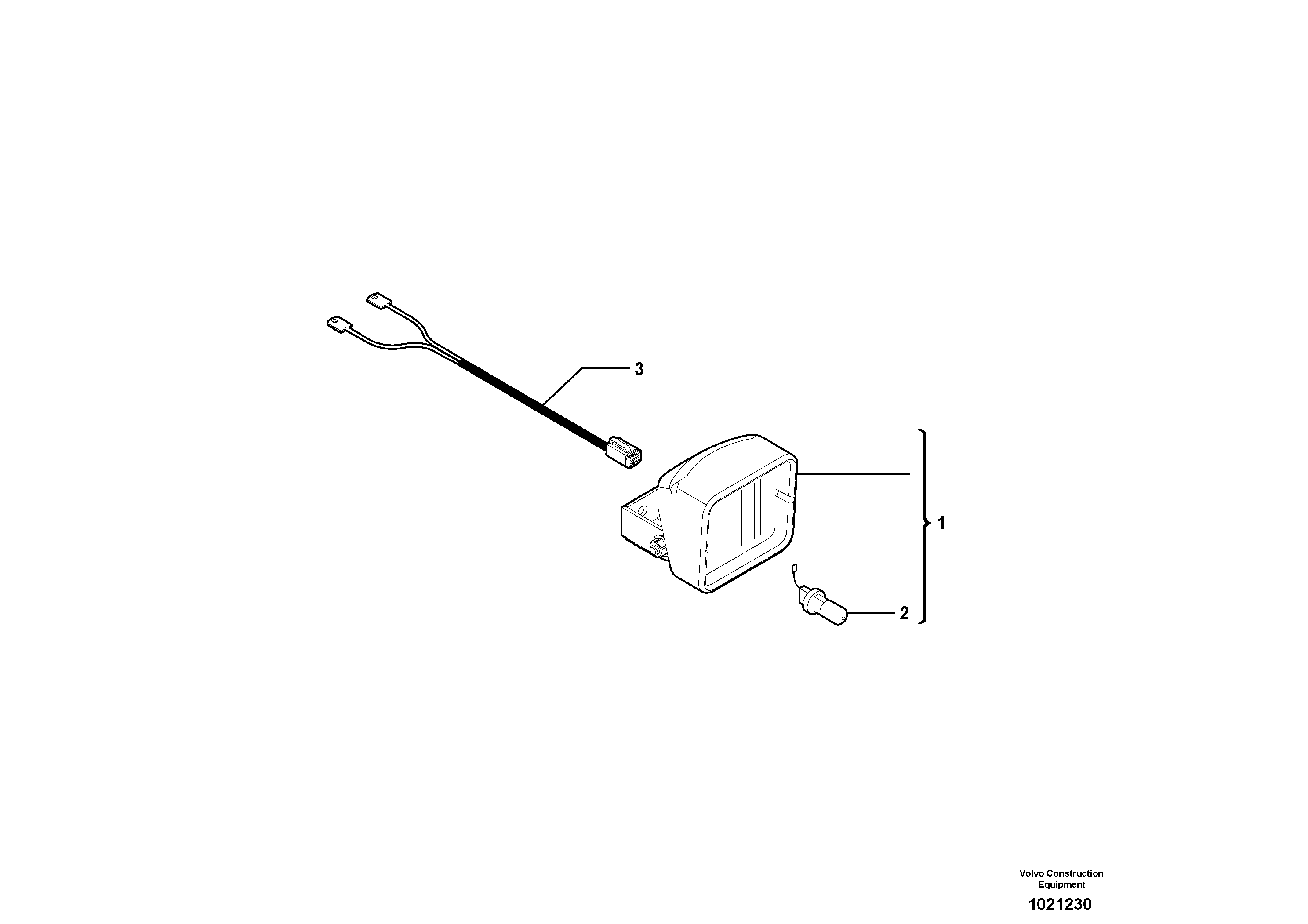 Схема запчастей Volvo EC35 TYPE 283 - 105117 Rear headlight 