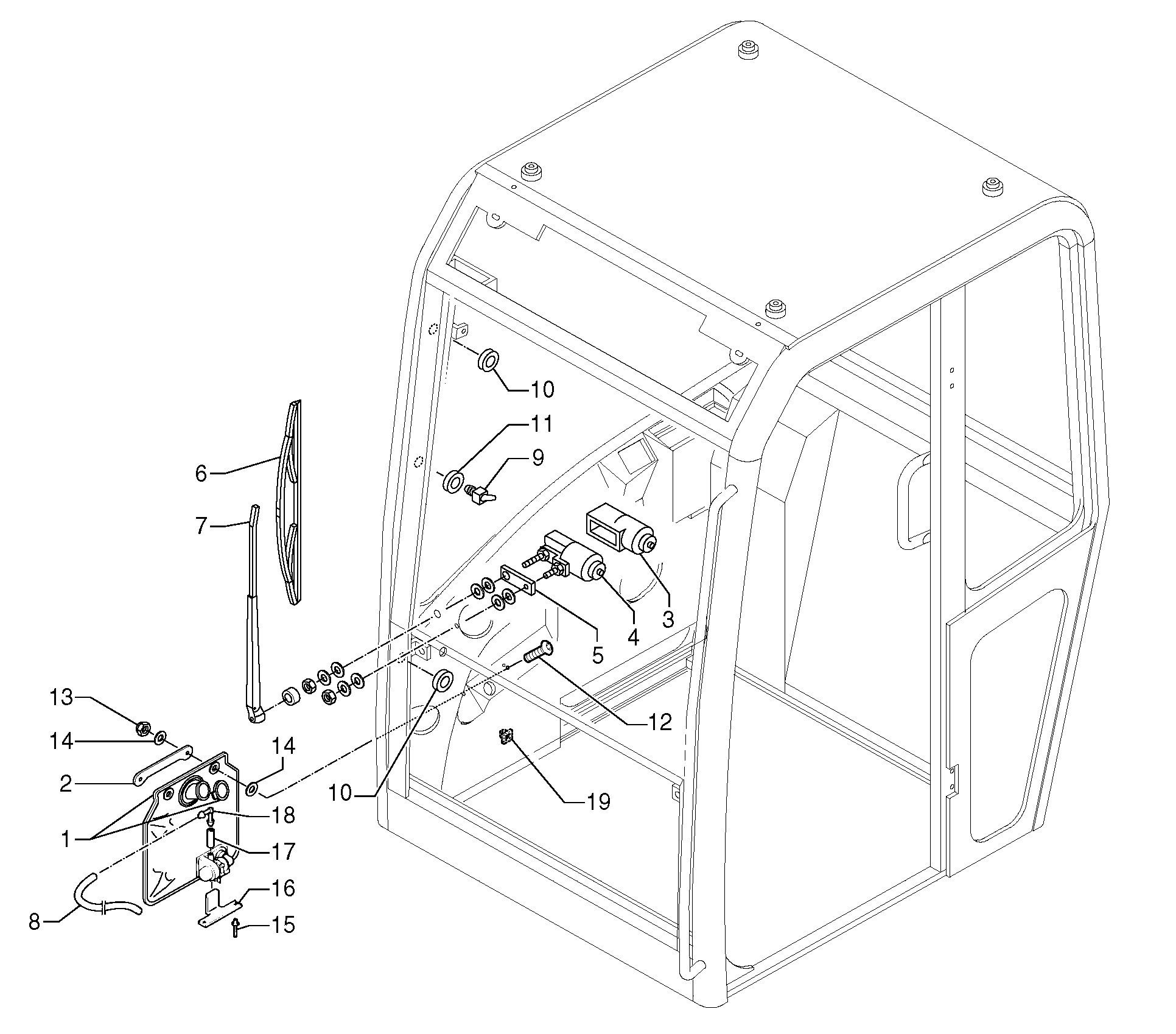 Схема запчастей Volvo EC35 TYPE 283 - 2237 Cleaning system 