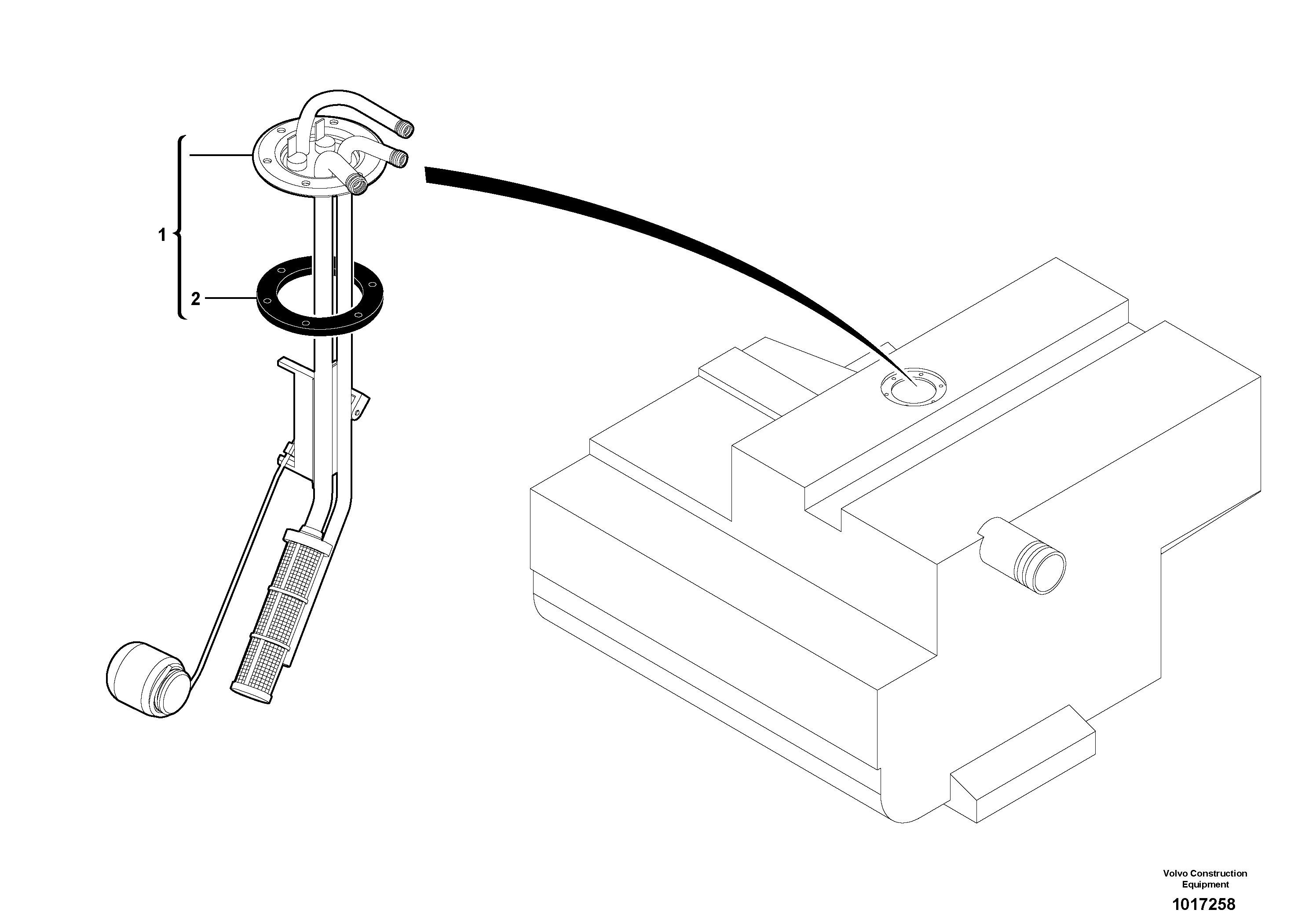 Схема запчастей Volvo EC35 TYPE 283 - 8491 Transmitter 