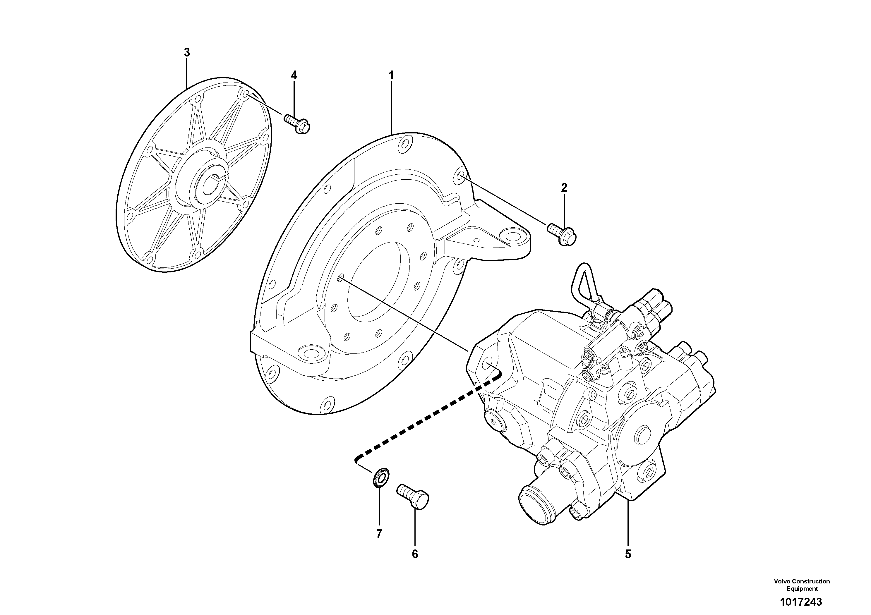 Схема запчастей Volvo EC35 TYPE 283 - 2967 Engine coupling / hydraulic pump 