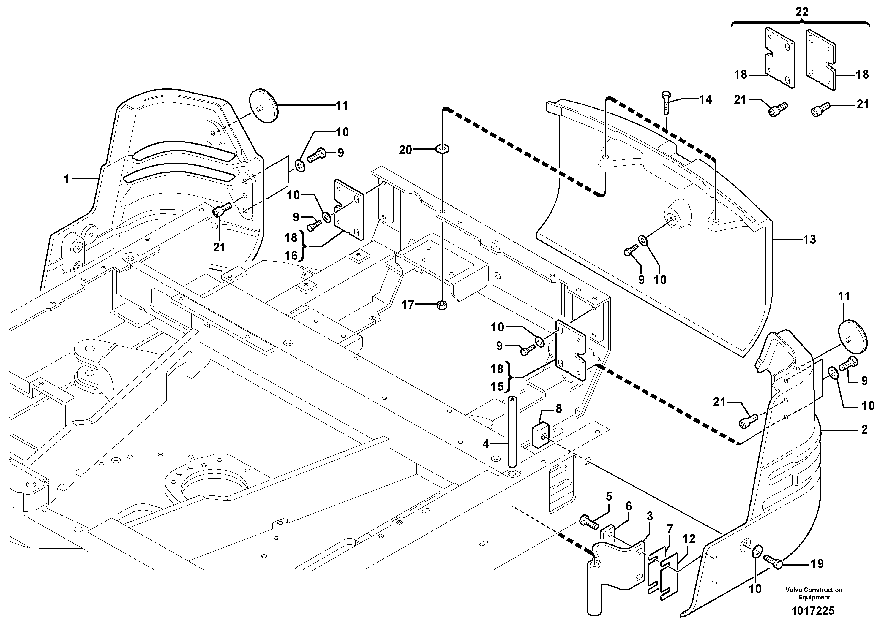 Схема запчастей Volvo EC35 TYPE 283 - 8462 Противовес 