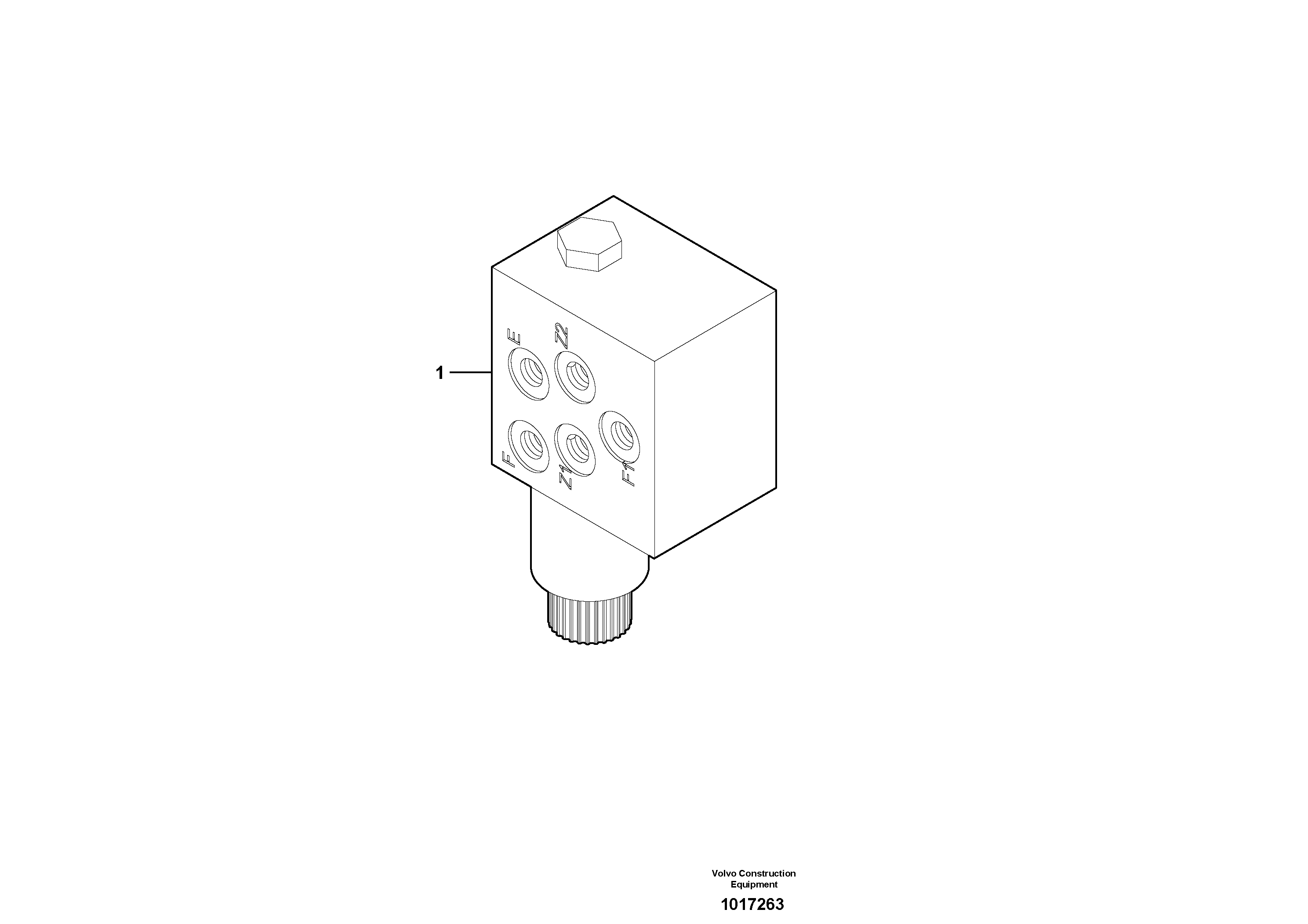 Схема запчастей Volvo EC35 TYPE 283 - 1796 Slewing-offset selector switch 