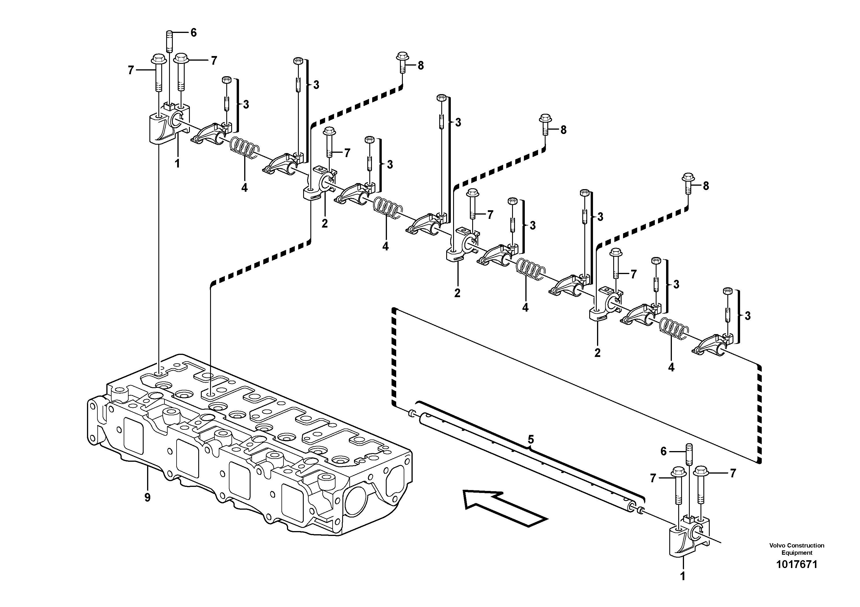 Схема запчастей Volvo EC35 TYPE 283 - 299 Valve mechanism 