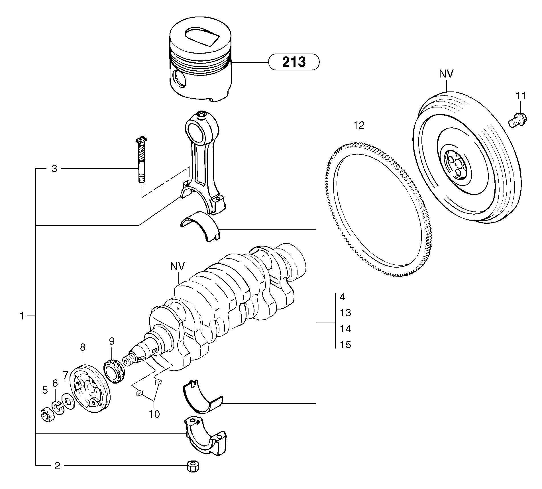 Схема запчастей Volvo EC35 TYPE 283 - 5626 Connecting rods 