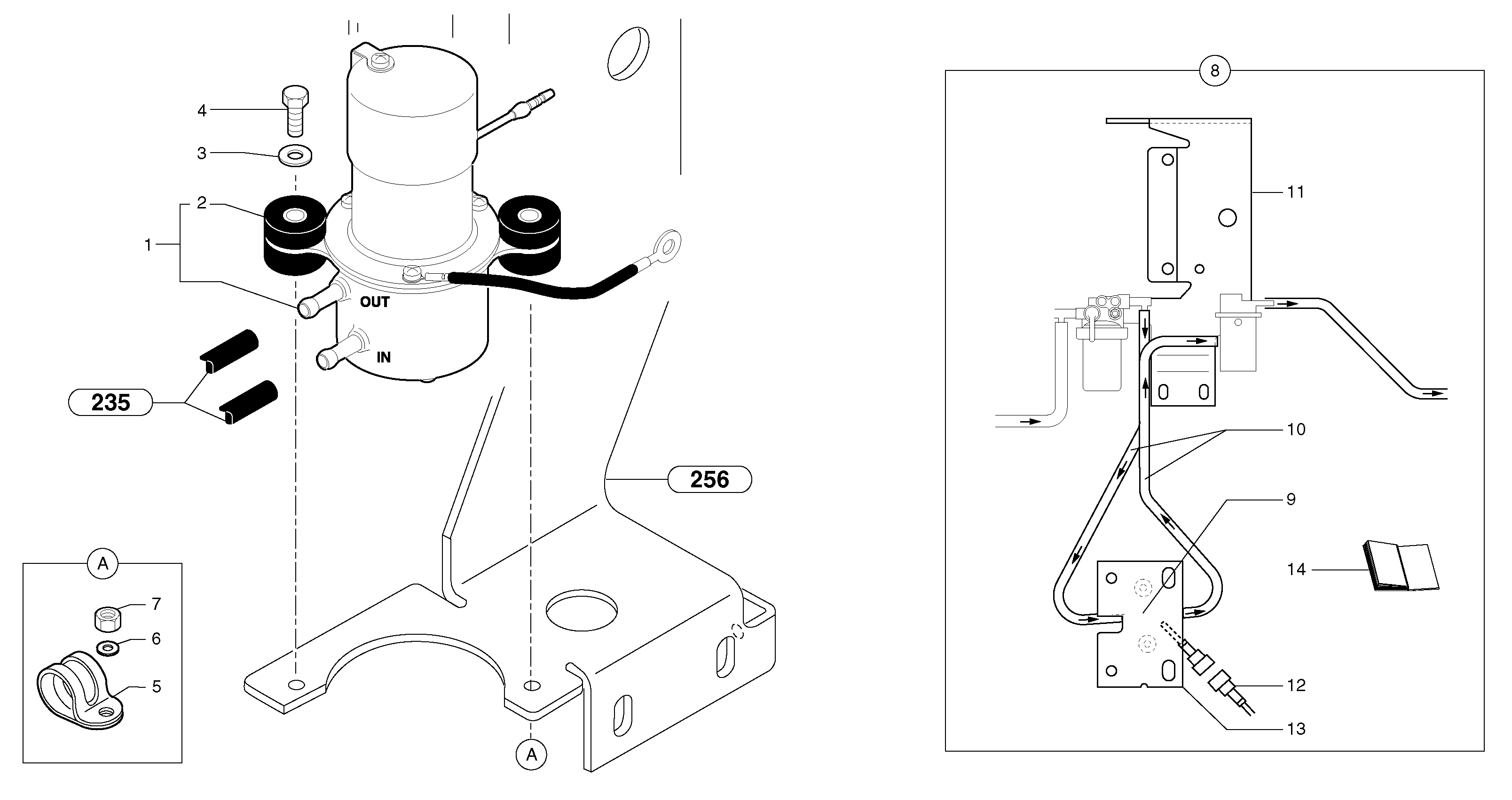 Схема запчастей Volvo EC35 TYPE 283 - 342 Fuel pump 