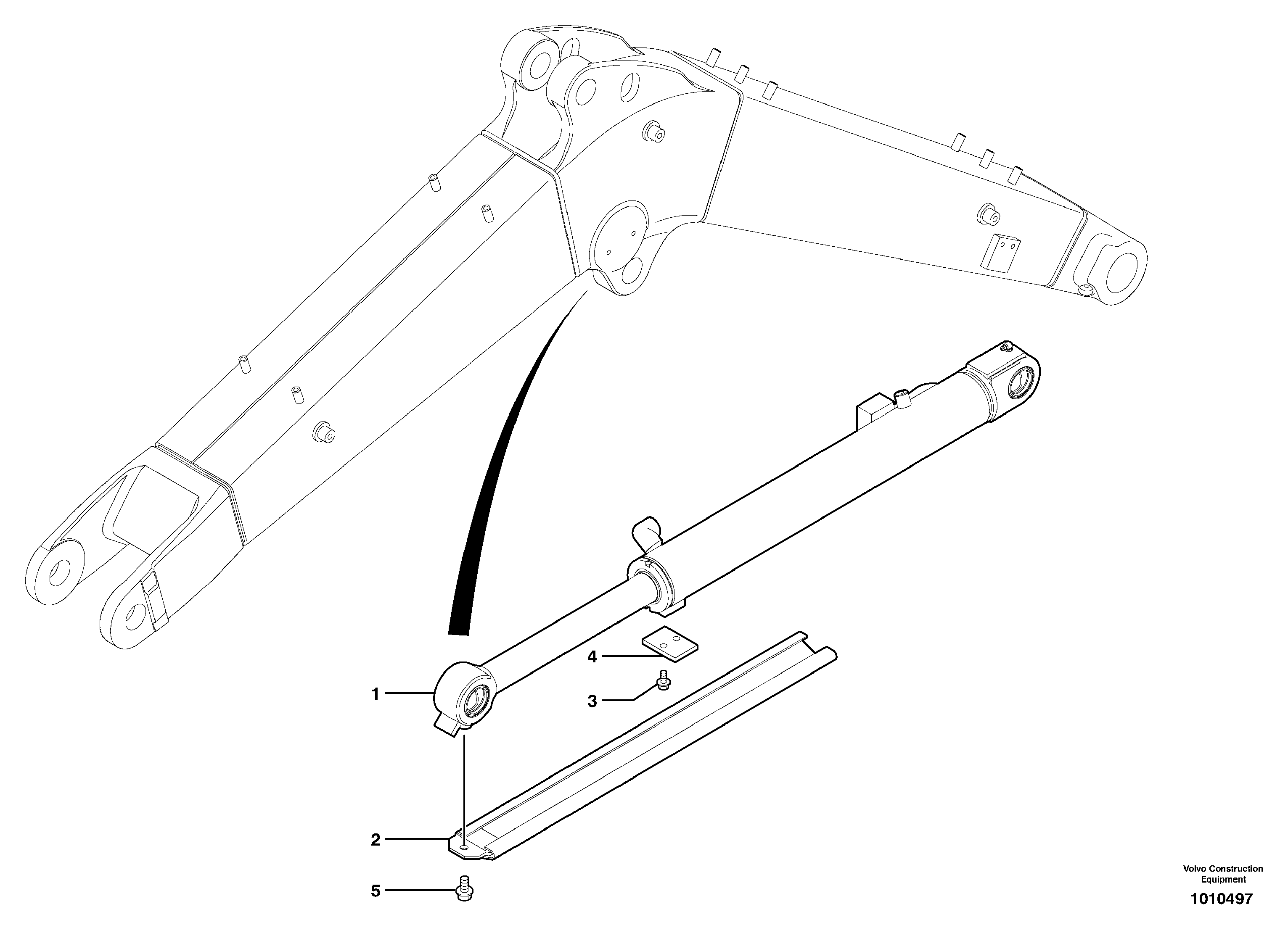 Схема запчастей Volvo EC35 TYPE 283 - 102507 Cylinder rod protection 