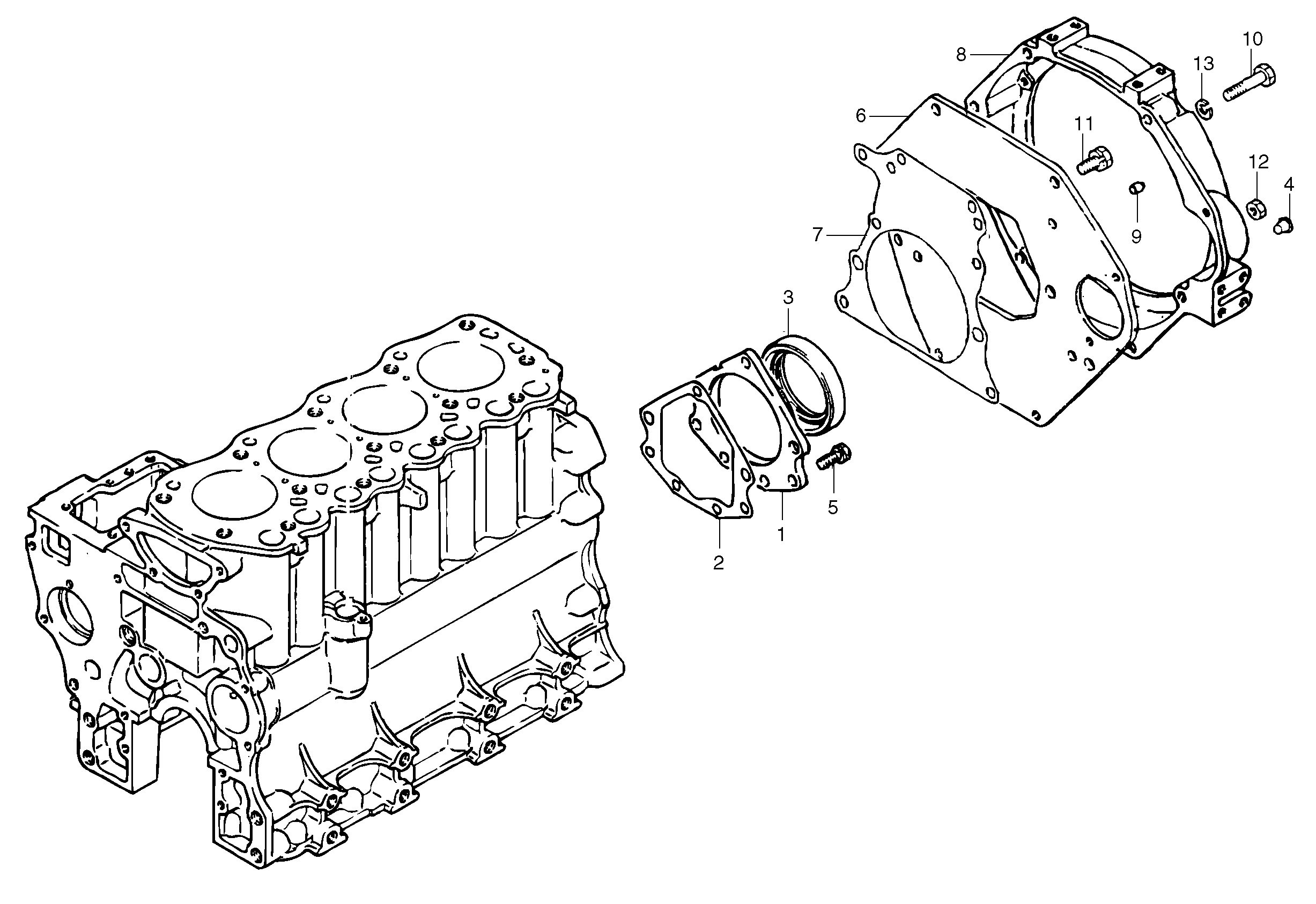 Схема запчастей Volvo EC45 TYPE 284 - 3137 Картер маховика 