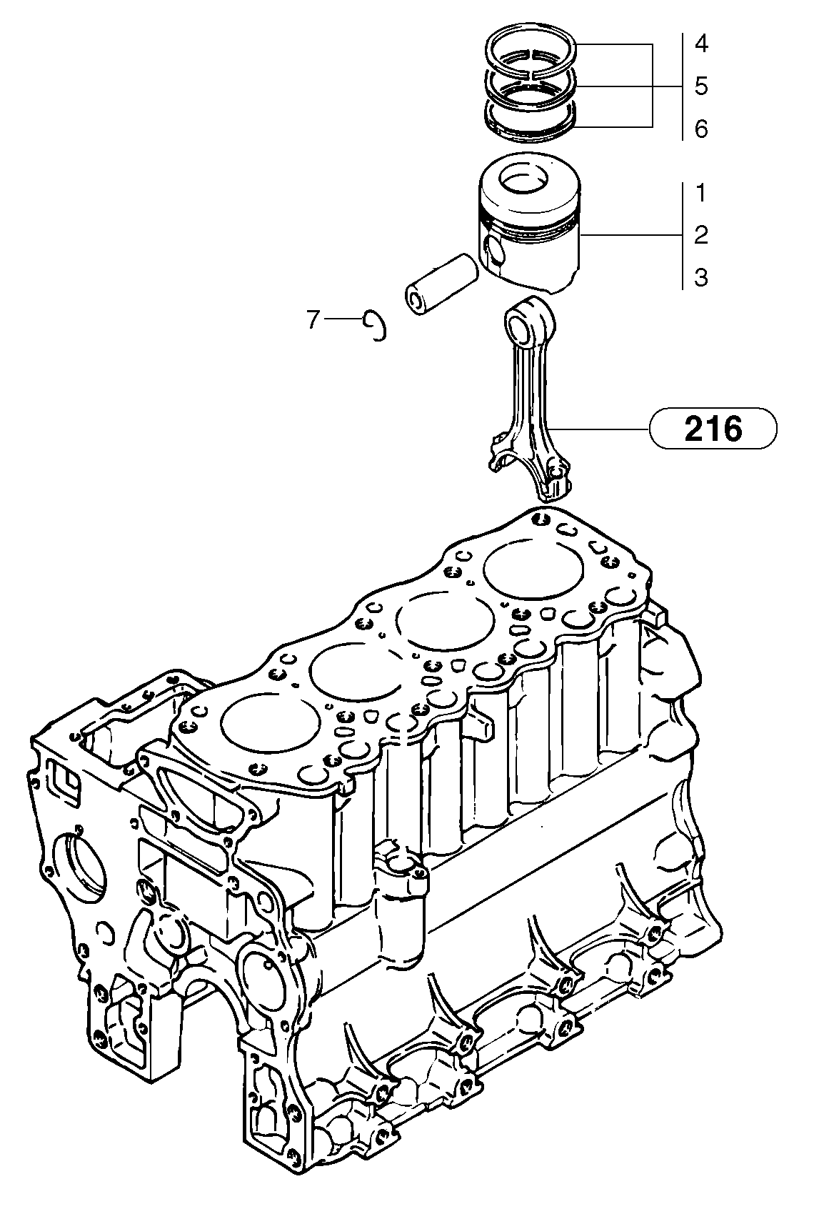 Схема запчастей Volvo EC45 TYPE 284 - 3140 Pistons 