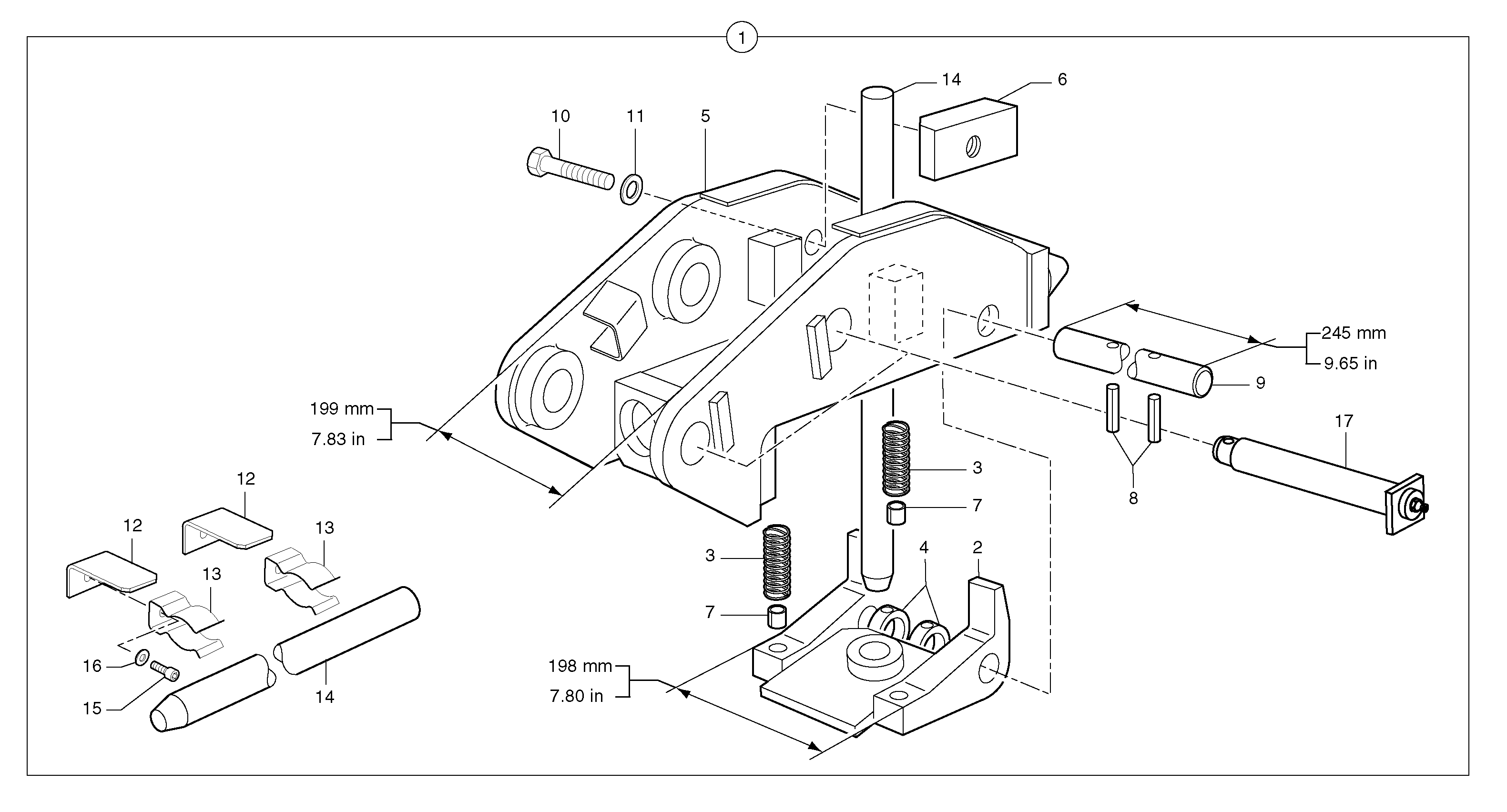 Схема запчастей Volvo EC45 TYPE 284 - 6387 Tool holder / mechanical control 