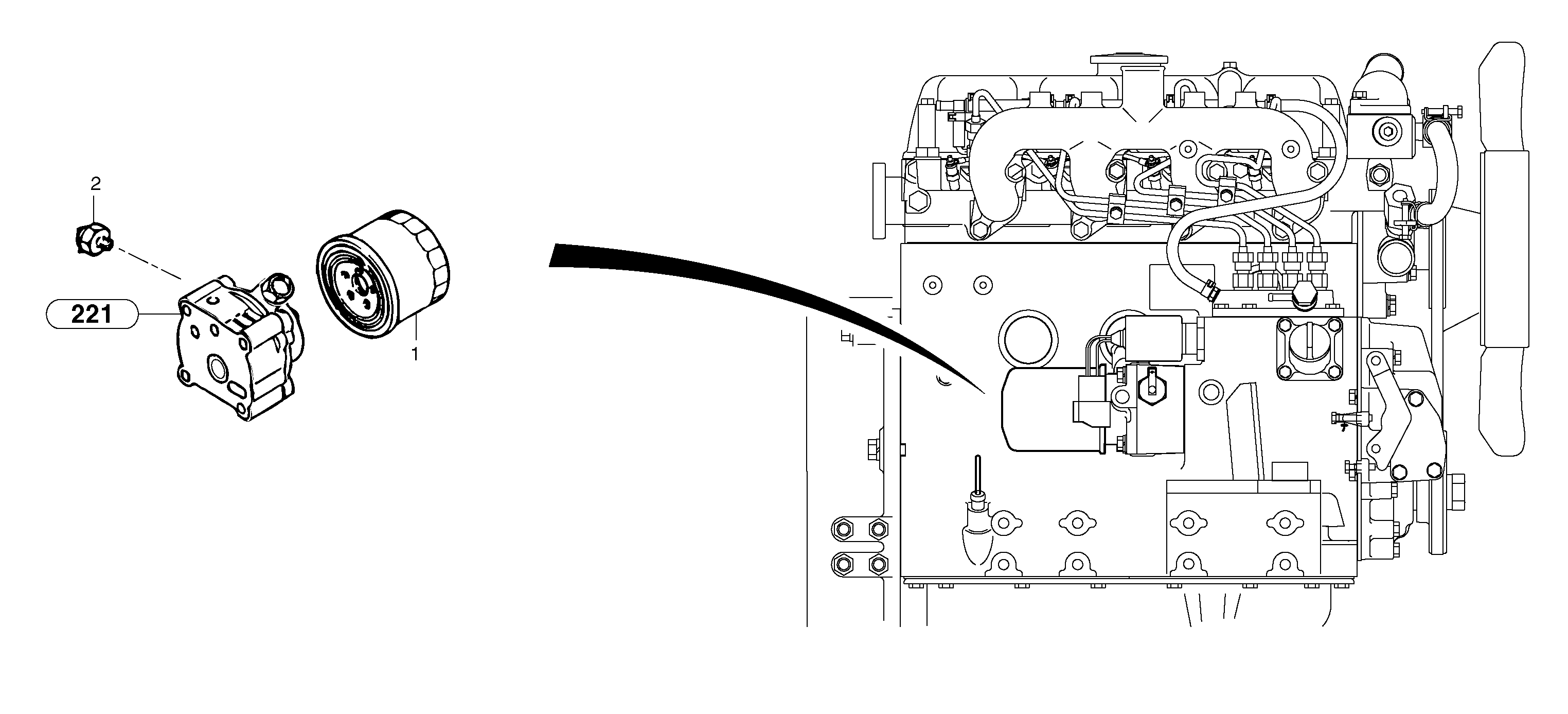 Схема запчастей Volvo EC45 TYPE 284 - 4051 Фильтр масляный 