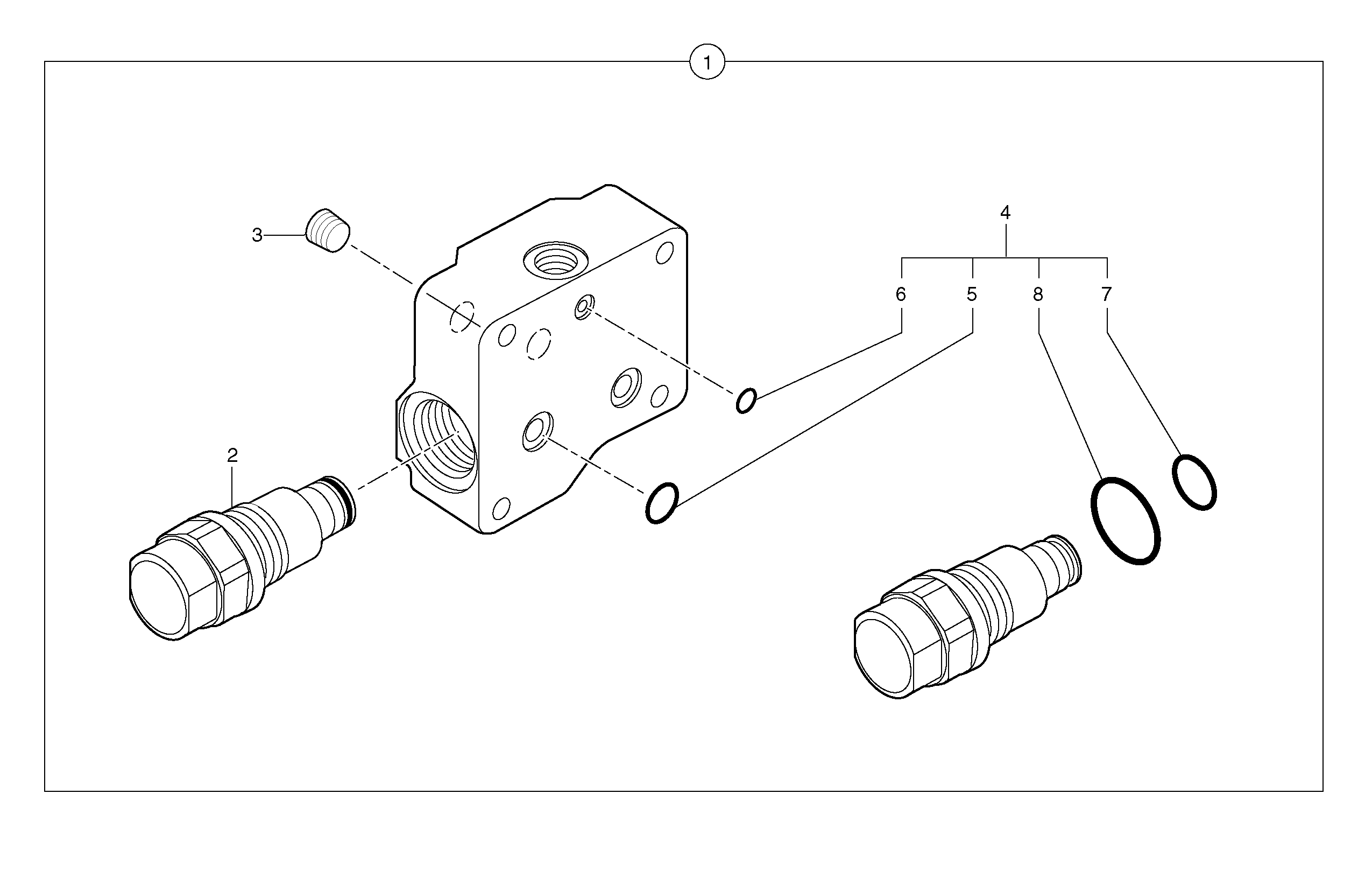 Схема запчастей Volvo EC45 TYPE 284 - 11851 Balancing valve ( travelling ) 