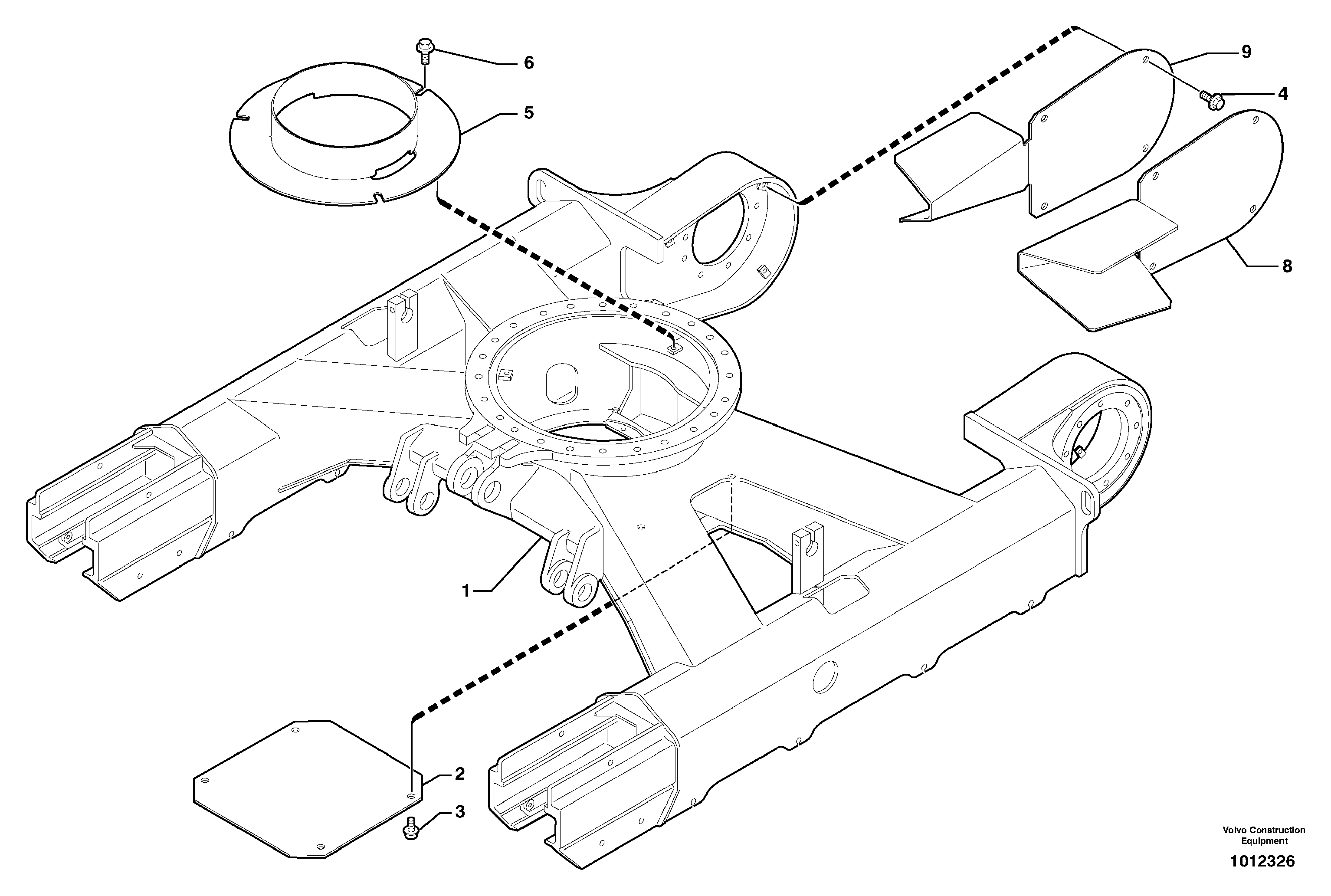 Схема запчастей Volvo EC45 TYPE 284 - 12730 Lower frame 