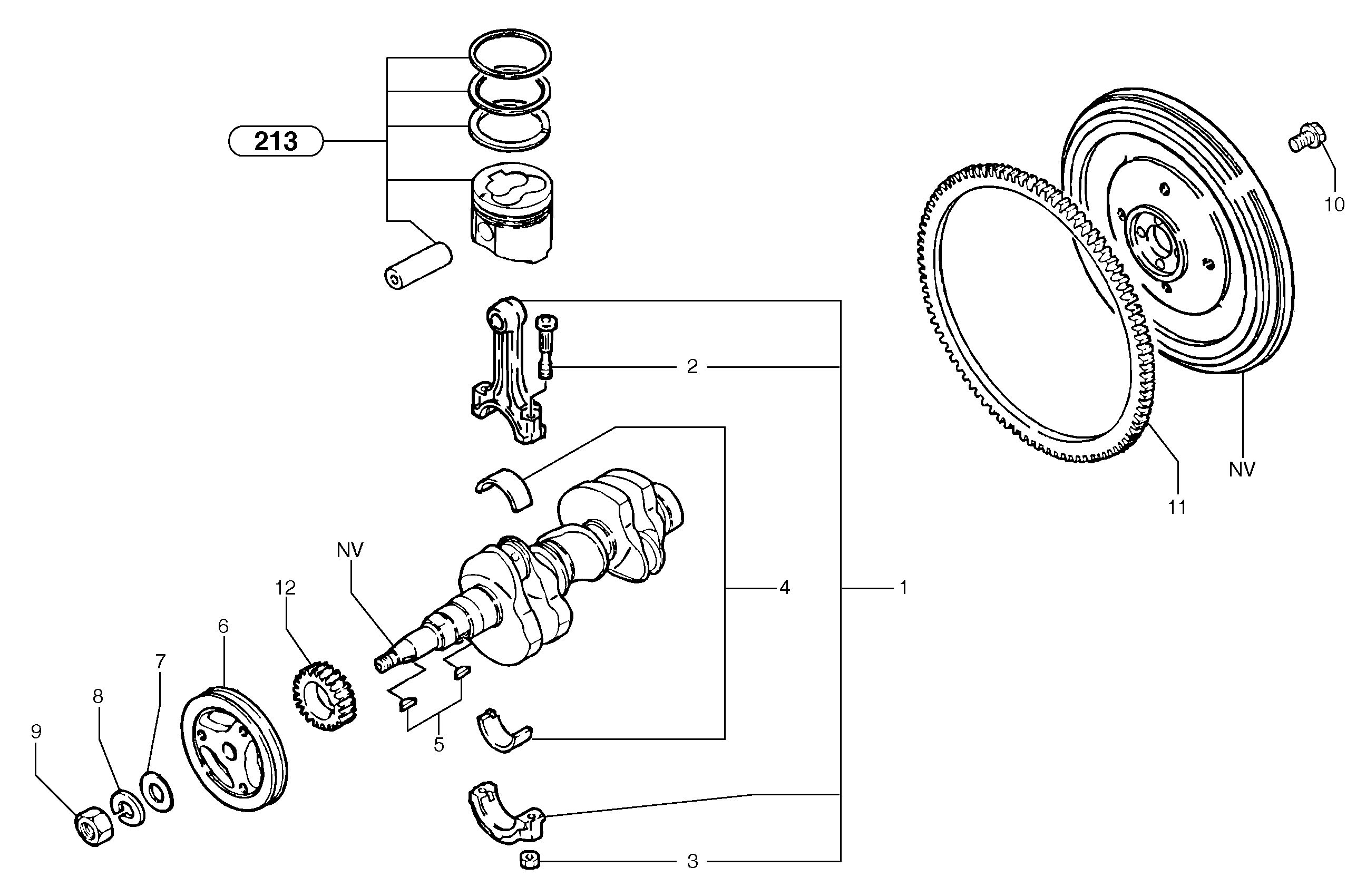 Схема запчастей Volvo EC20B TYPE 272 XT/XTV - 39372 Connecting rods 