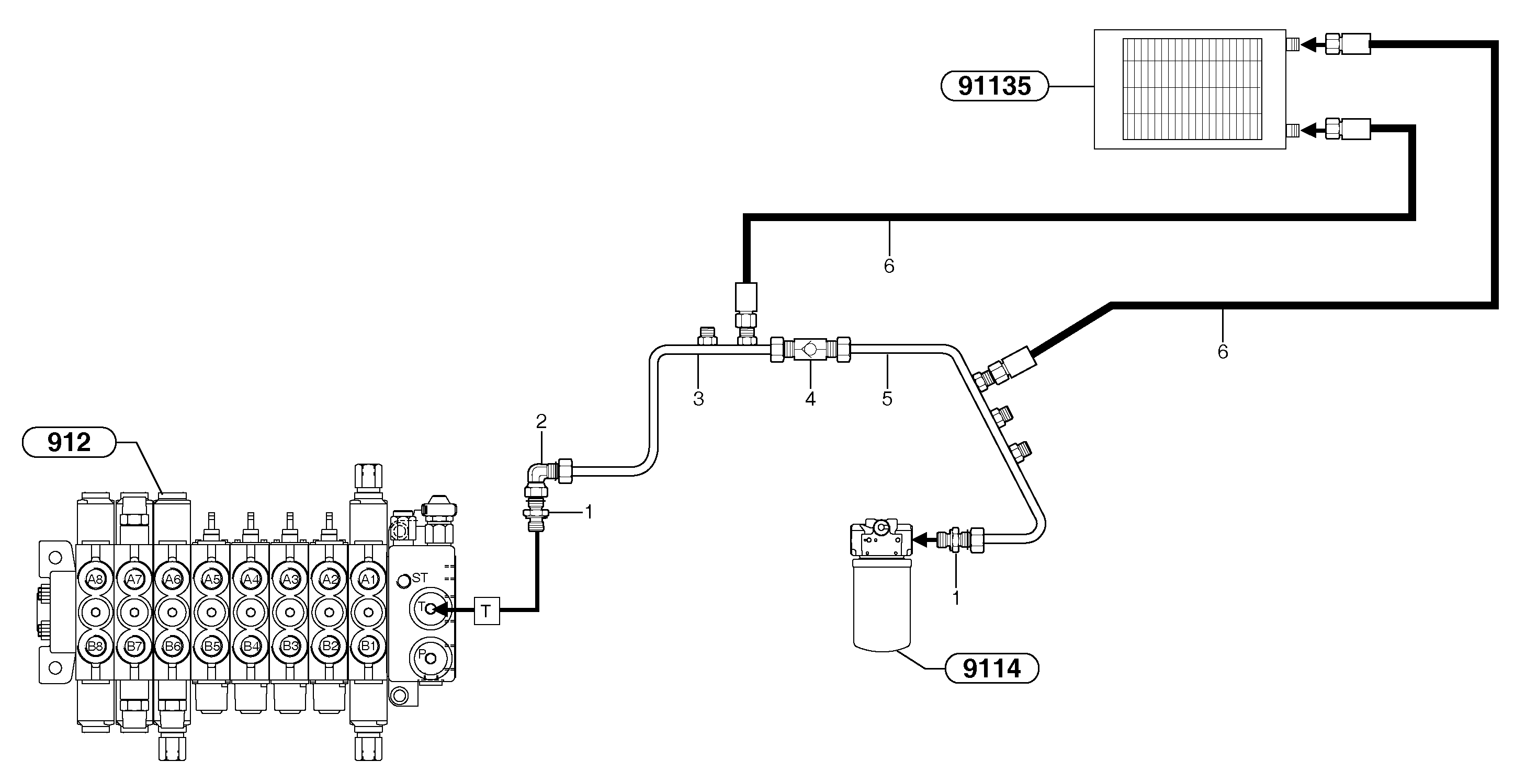 Схема запчастей Volvo EC20B TYPE 272 XT/XTV - 44889 Hydr. circuit. ( Oil cooler ) 