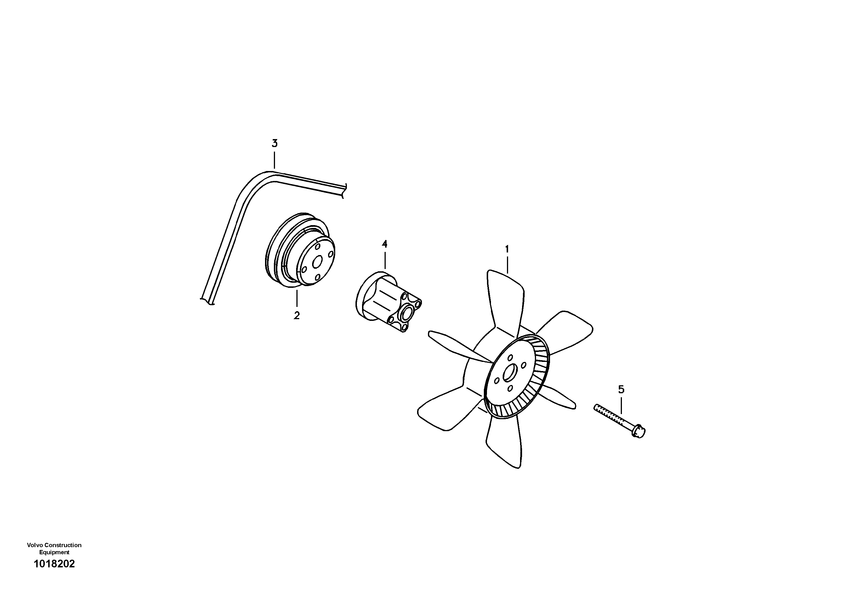 Схема запчастей Volvo EC55B - 35941 Cooling fan mounting 
