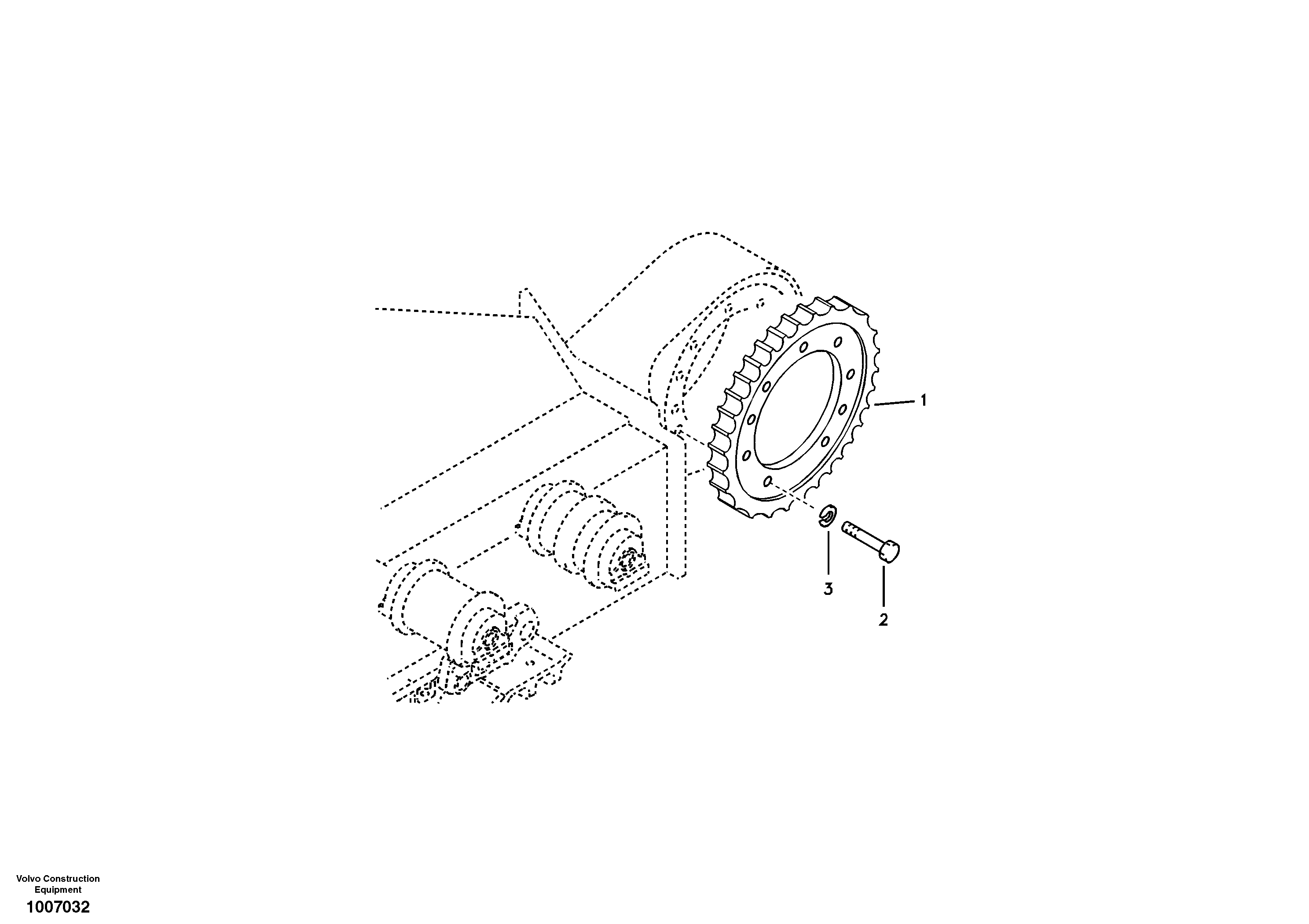 Схема запчастей Volvo EC55B - 34730 Звездочка 