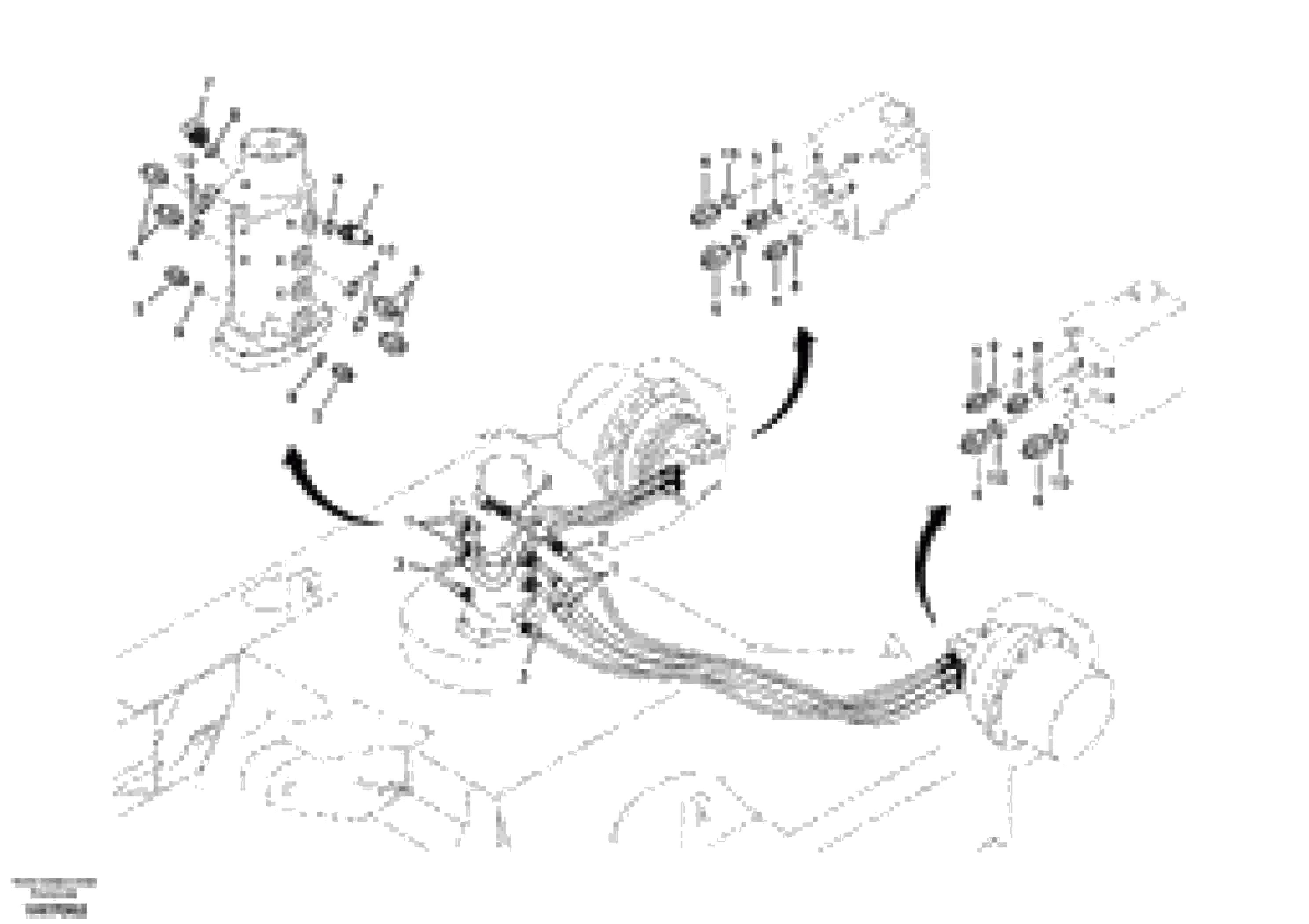 Схема запчастей Volvo EC55B - 32152 Turning joint line, turning joint to travel motor 