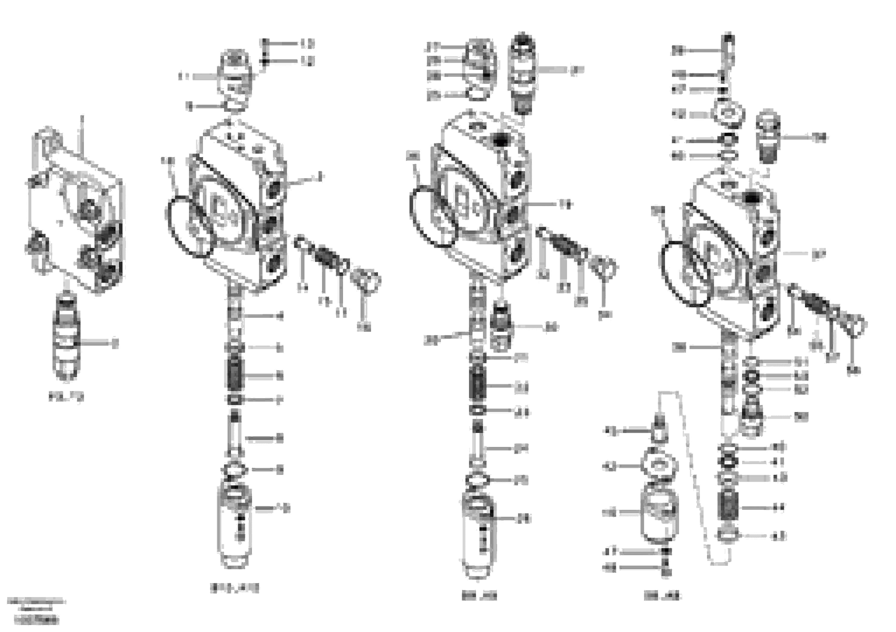 Схема запчастей Volvo EC55B - 90775 Main control valve, inlet and boom and boom swing 