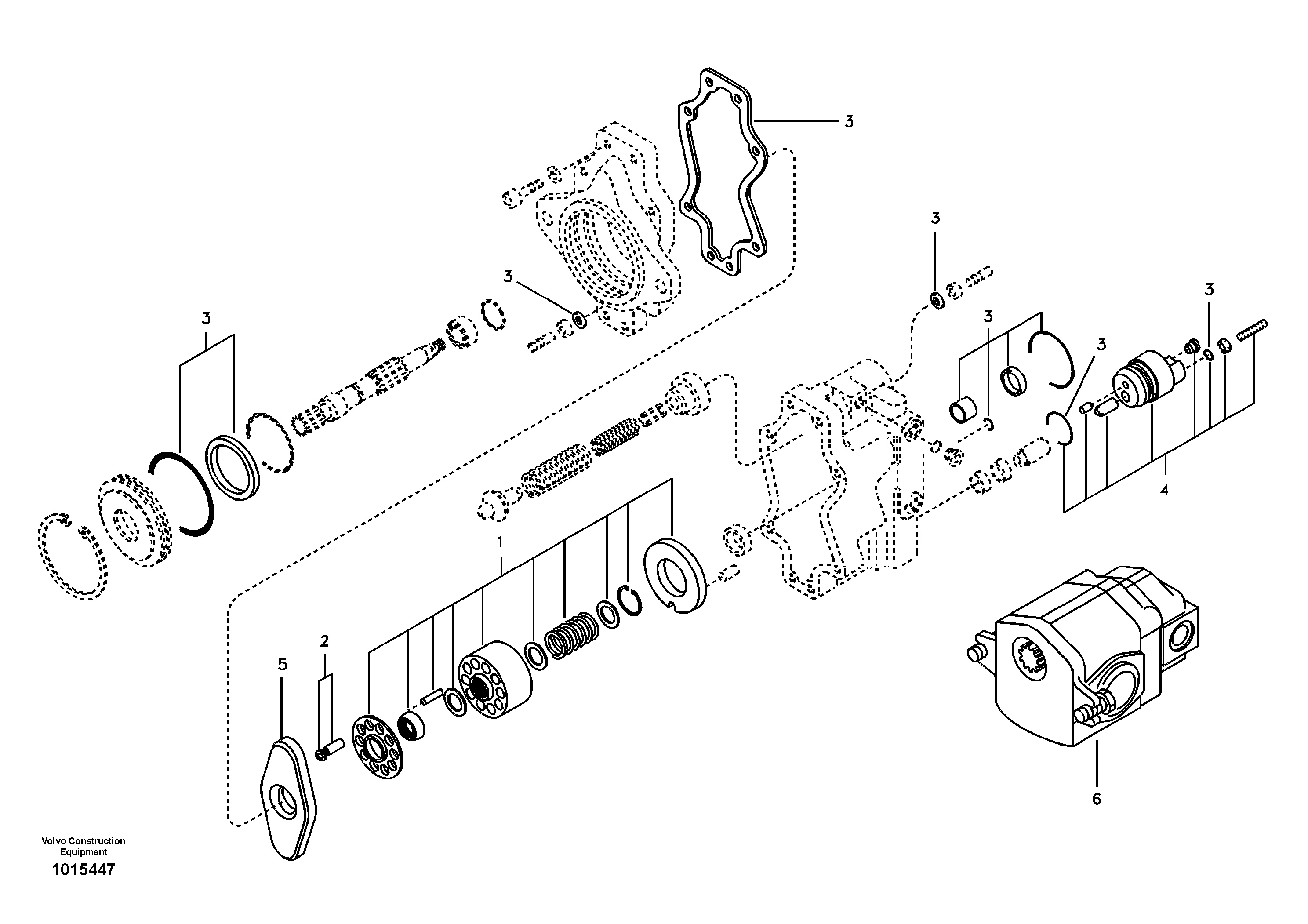 Схема запчастей Volvo EC55B - 4090 Гидронасос (основной насос) 