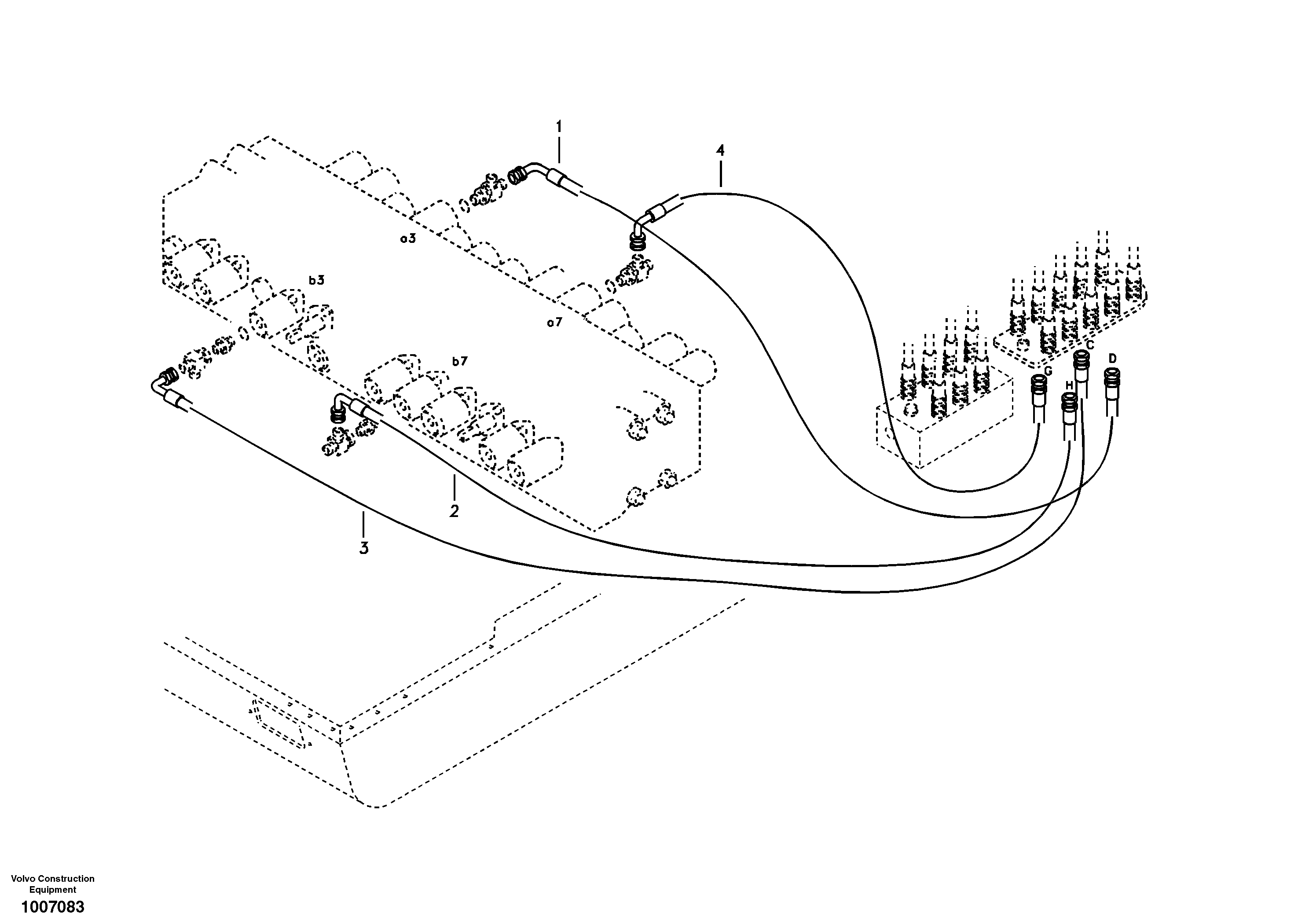 Схема запчастей Volvo EC55B - 32275 Servo system, changing lever function 