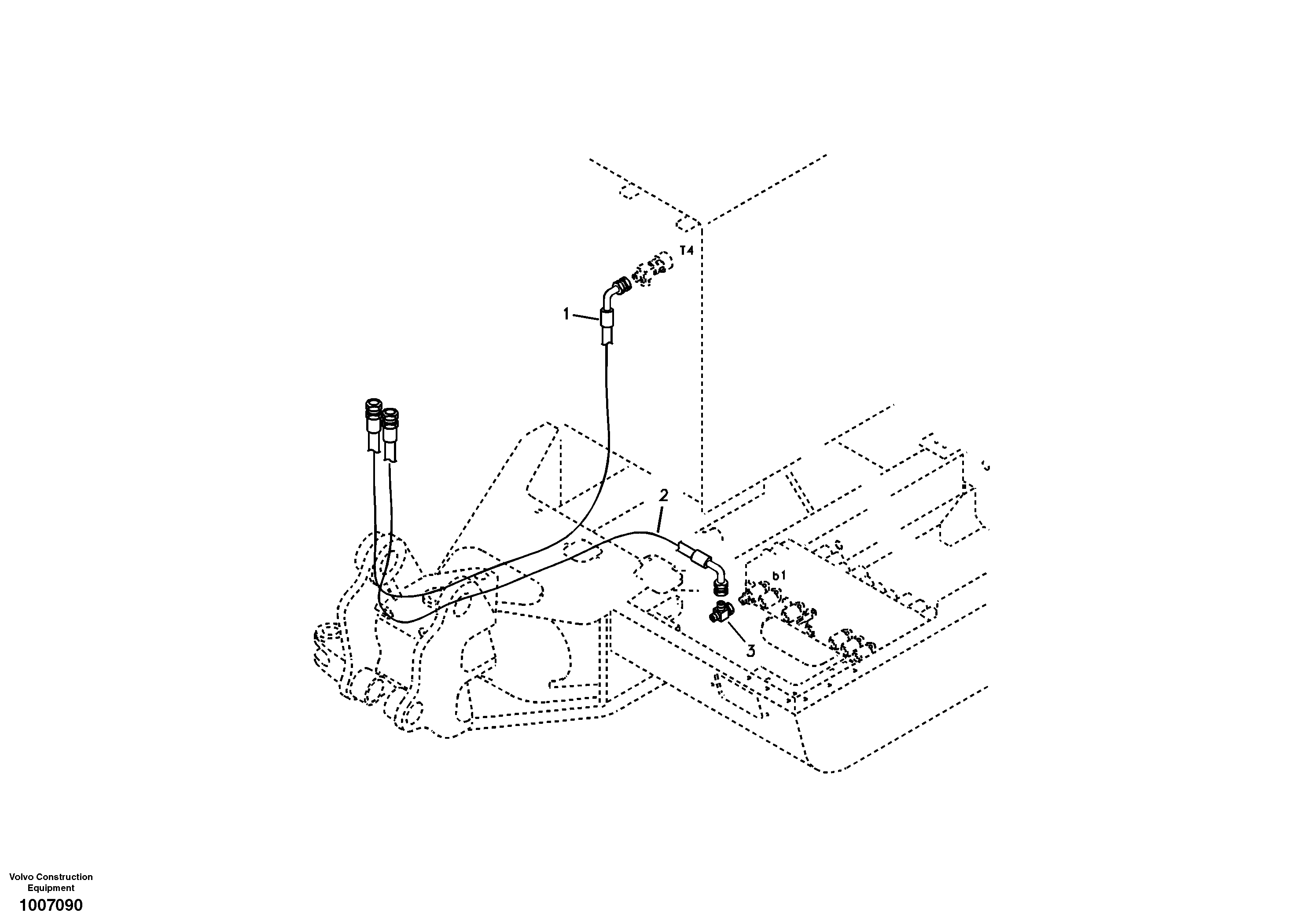Схема запчастей Volvo EC55B - 34613 Working hydraulic, dipper arm rupture 