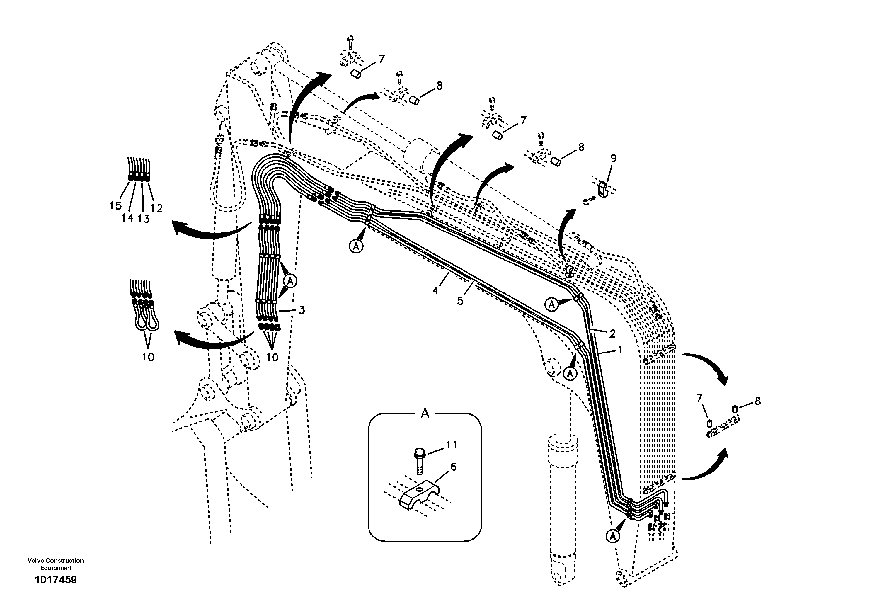 Схема запчастей Volvo EC55B - 35294 Working hydraulics, grab system on work equipment 