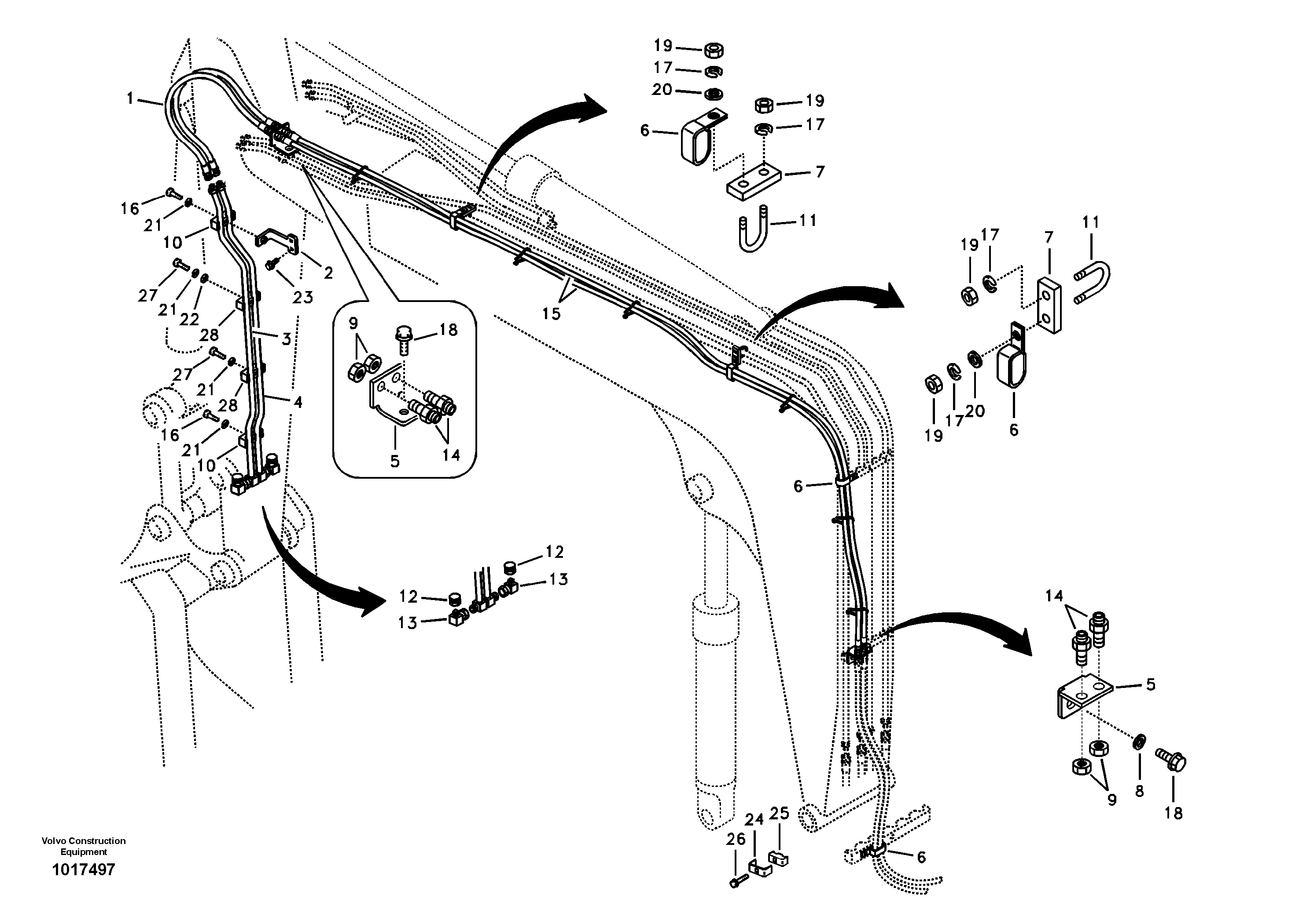 Схема запчастей Volvo EC55B - 35300 Quikfit hydraulic on attachment. Double - acting 