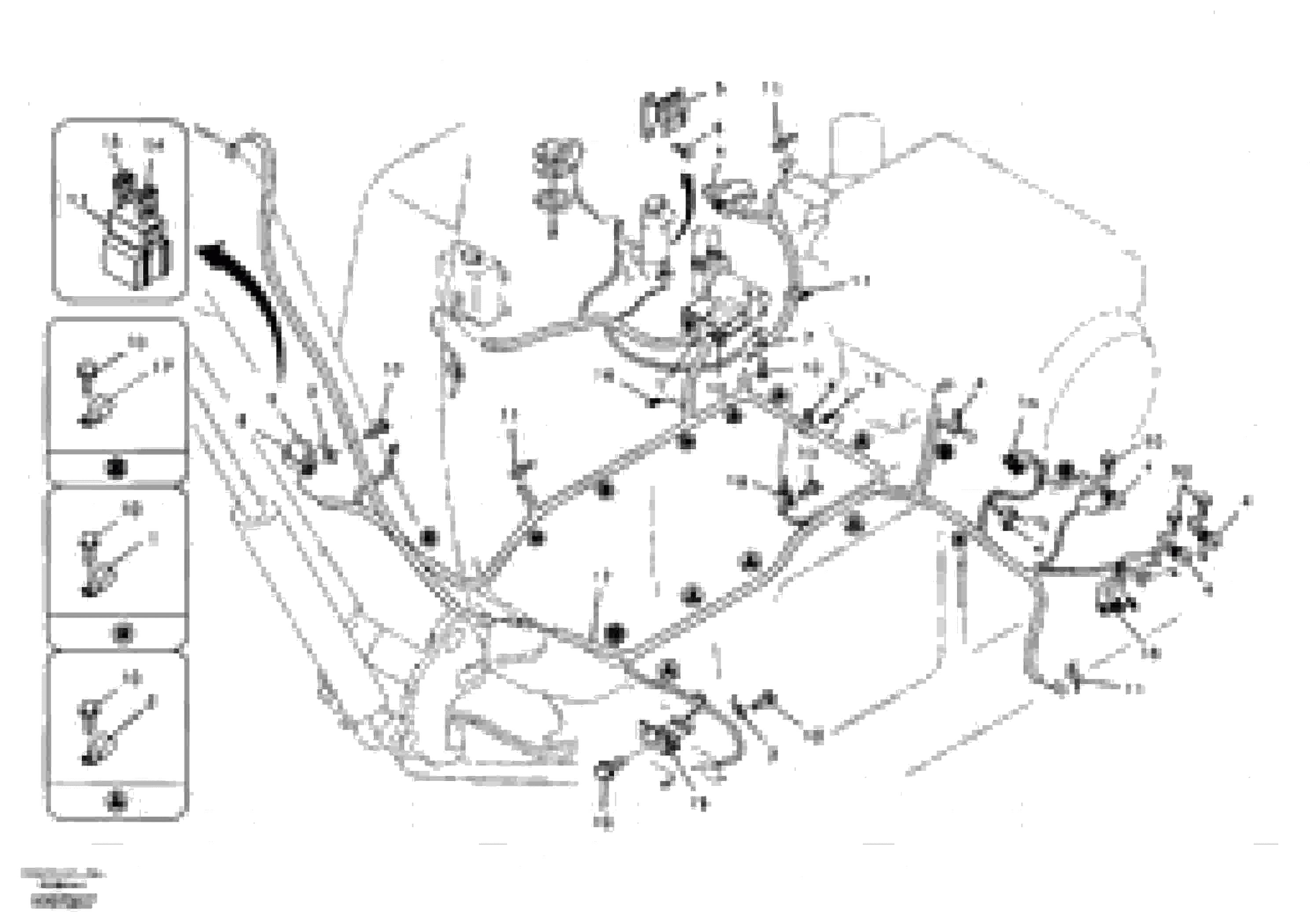 Схема запчастей Volvo EW55B - 76222 Cable and wire harness, main 