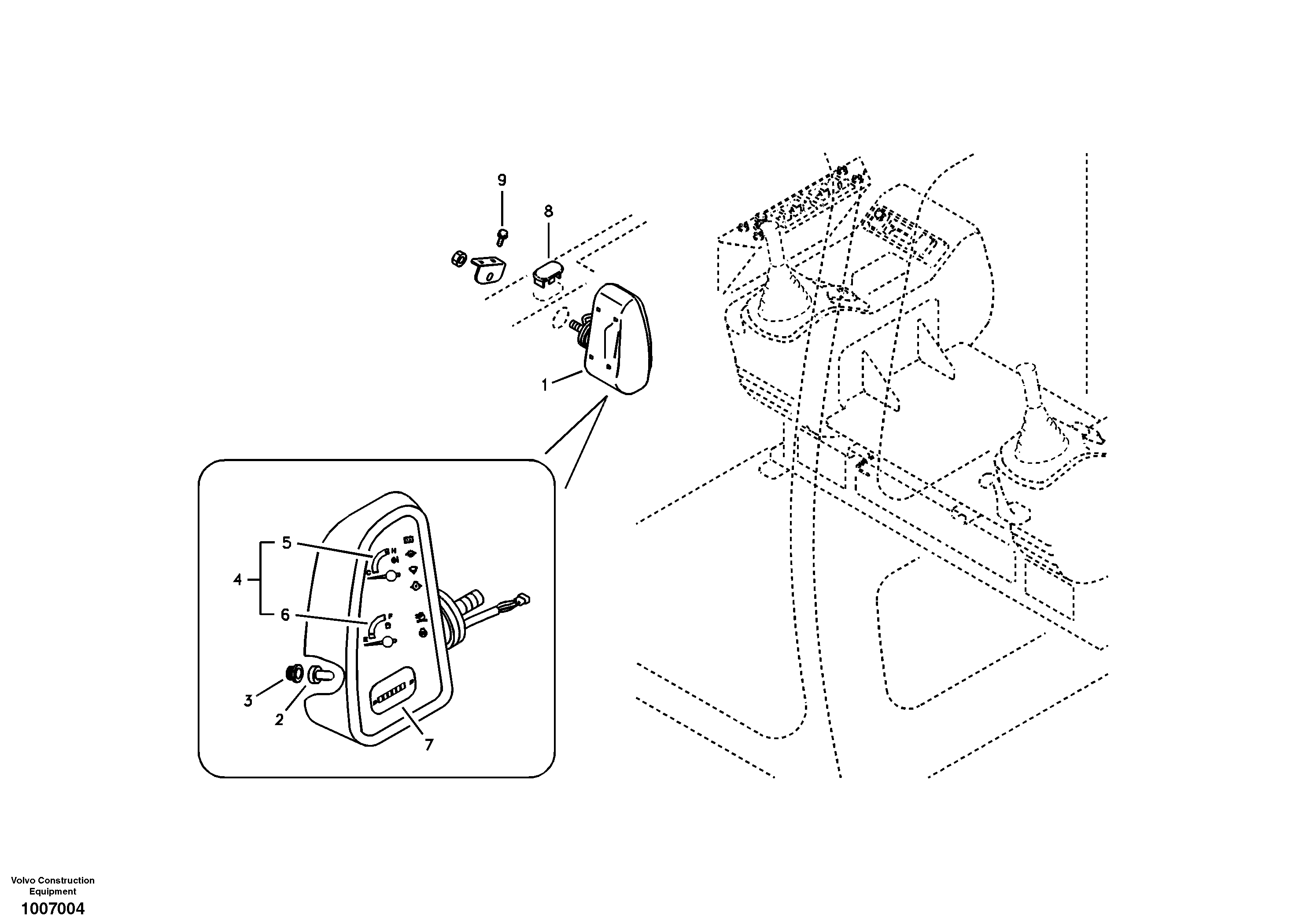 Схема запчастей Volvo EW55B - 4397 Instrument panel, warning unit and information unit 