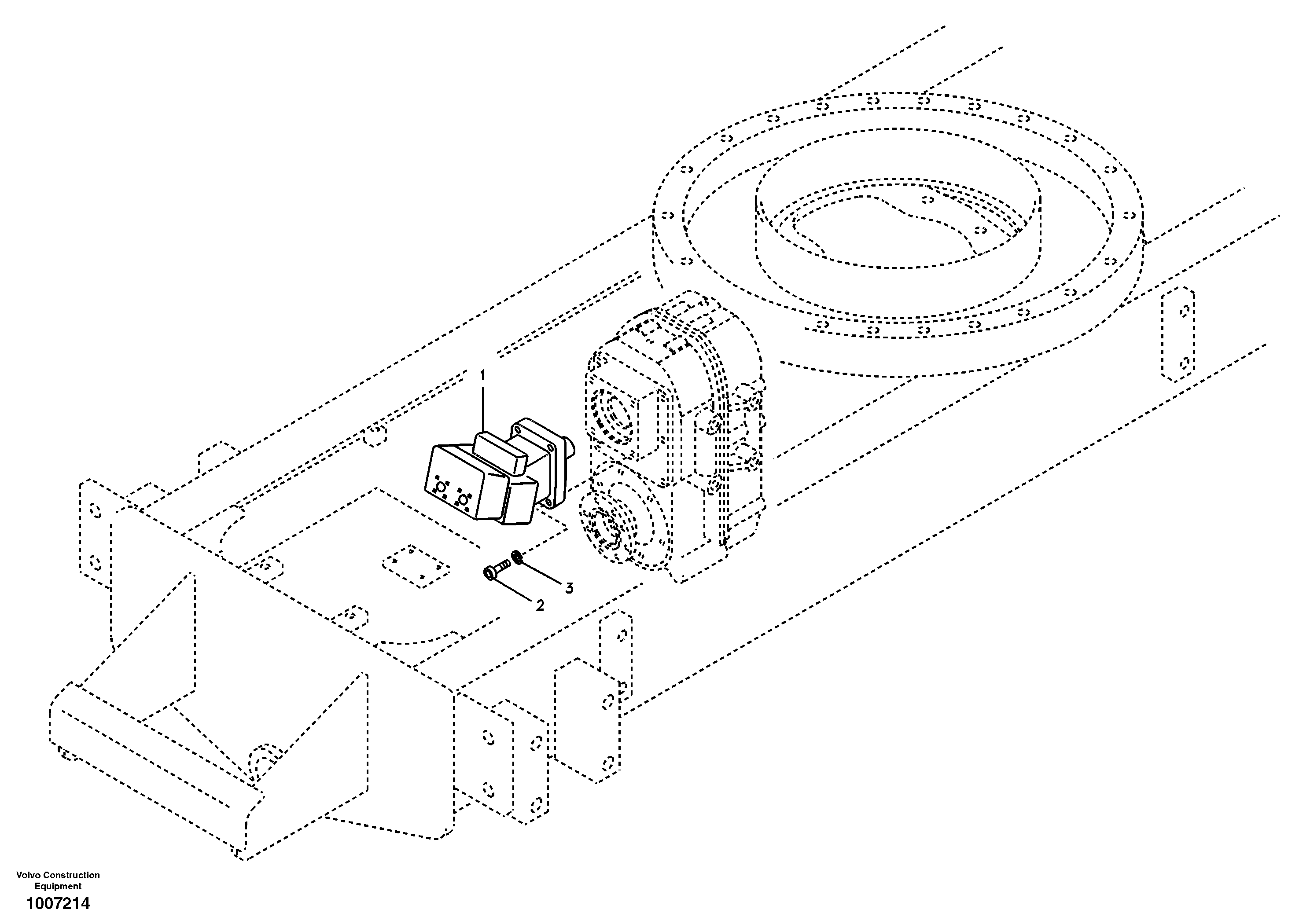 Схема запчастей Volvo EW55B - 4405 Travel motor with mounting parts 