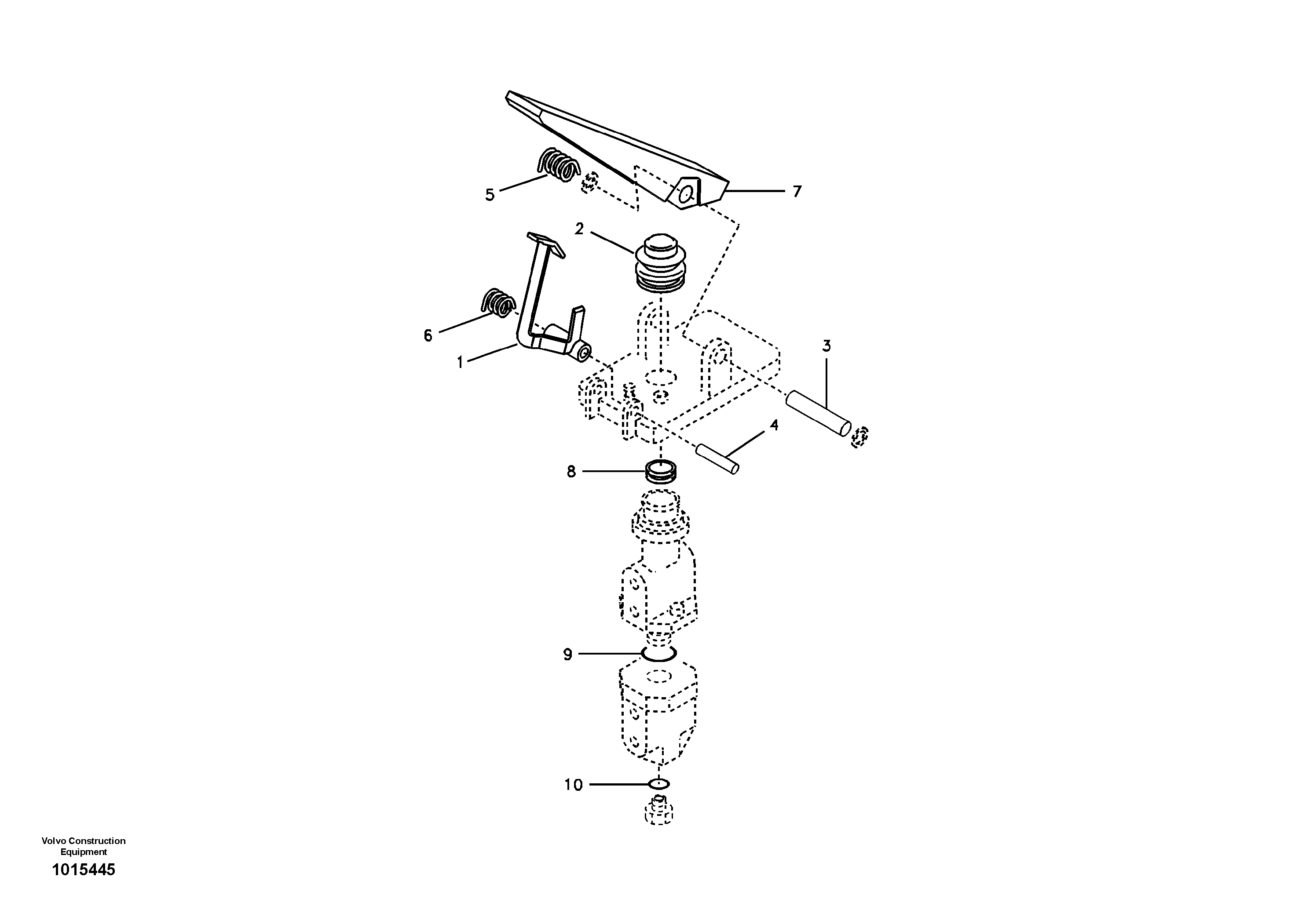 Схема запчастей Volvo EW55B - 5009 Hydraulic system, brake valve 