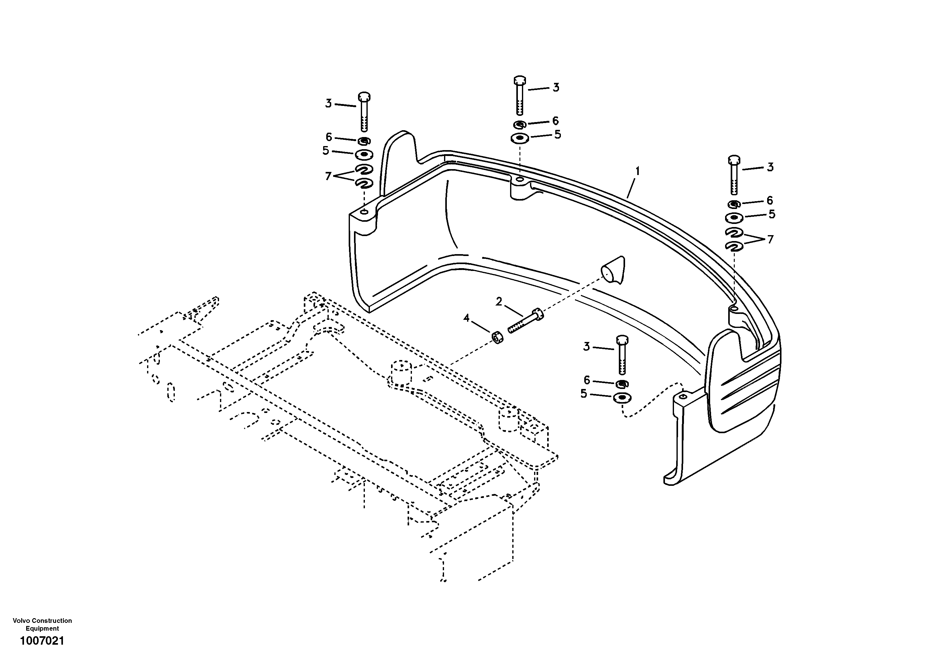 Схема запчастей Volvo EW55B - 5241 Противовесы 