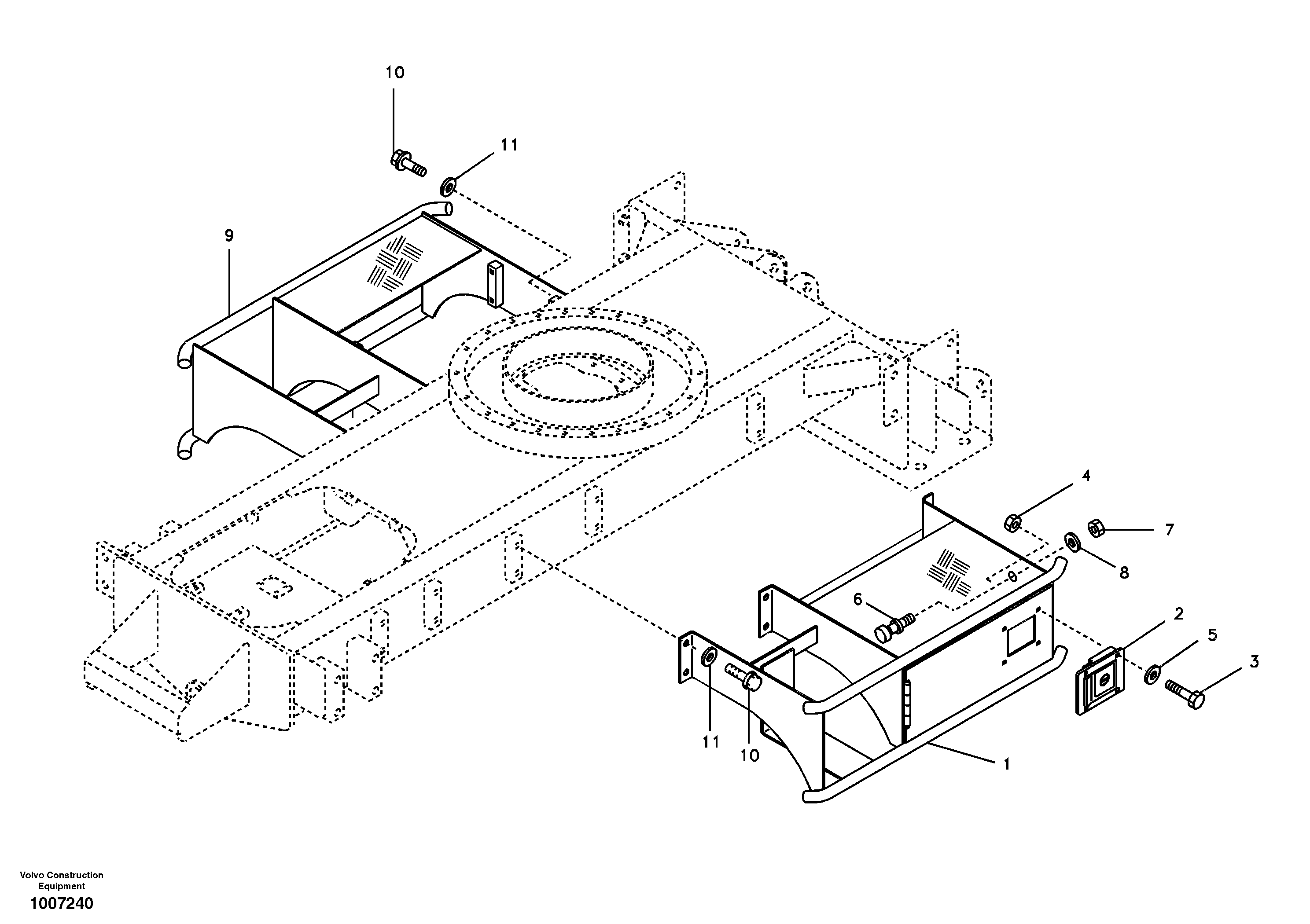 Схема запчастей Volvo EW55B - 5253 Foot step 