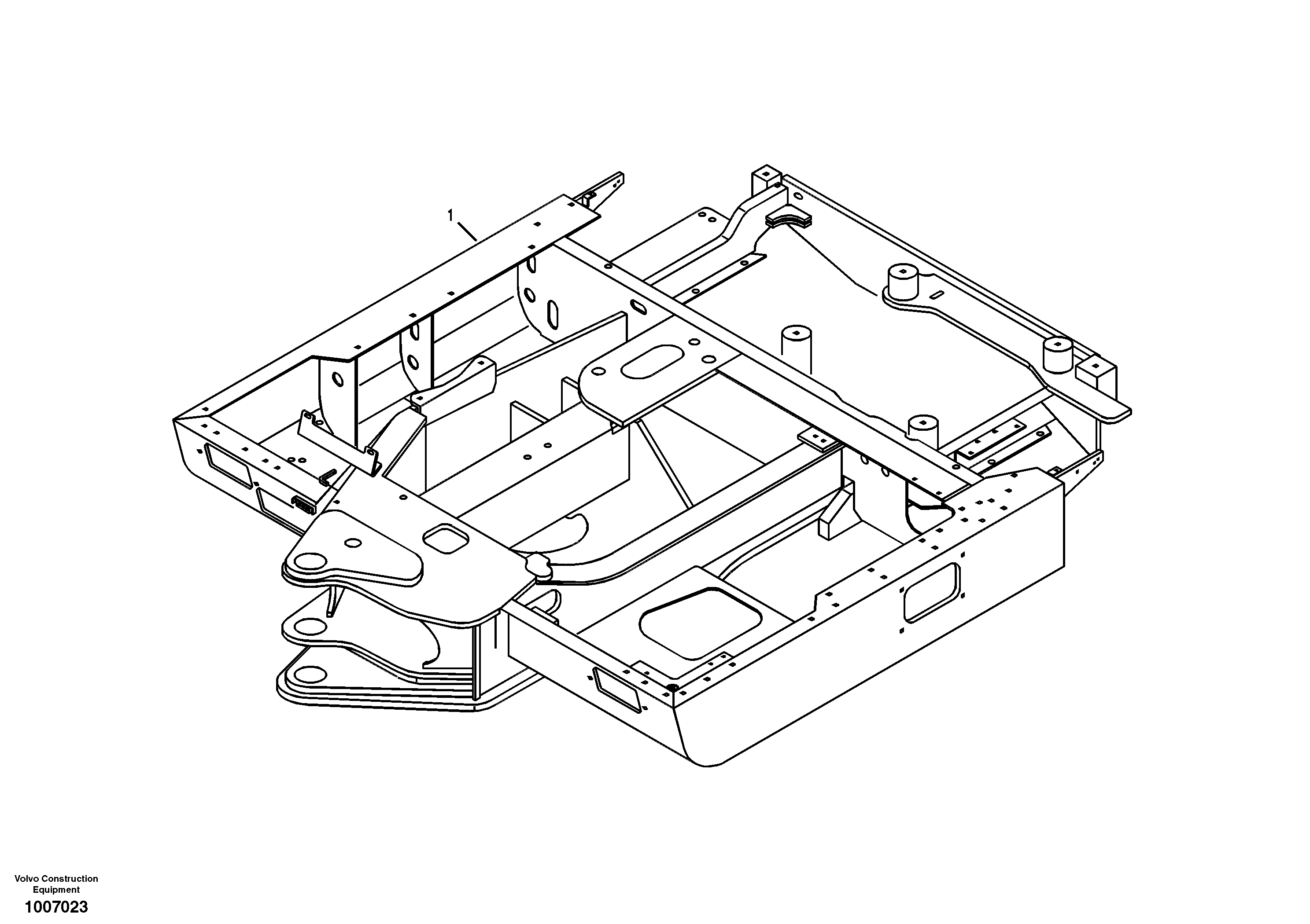 Схема запчастей Volvo EW55B - 54771 Upper frame 